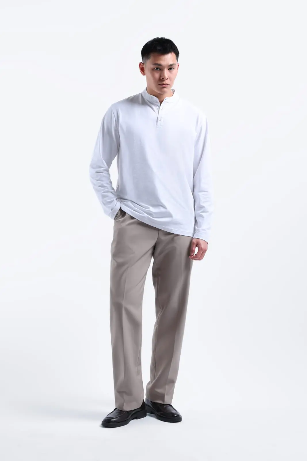 Easey Henley Tees White