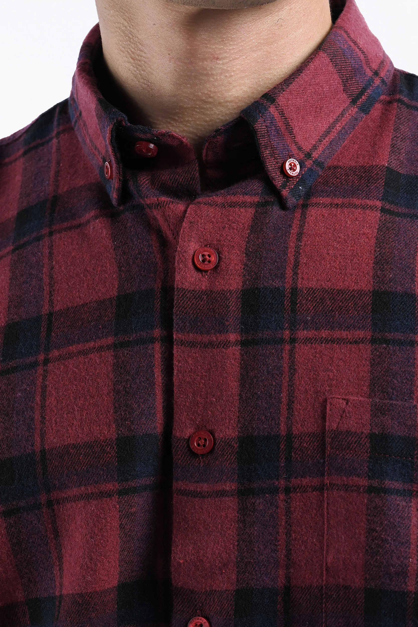 Alven Flannel Shirt Maroon