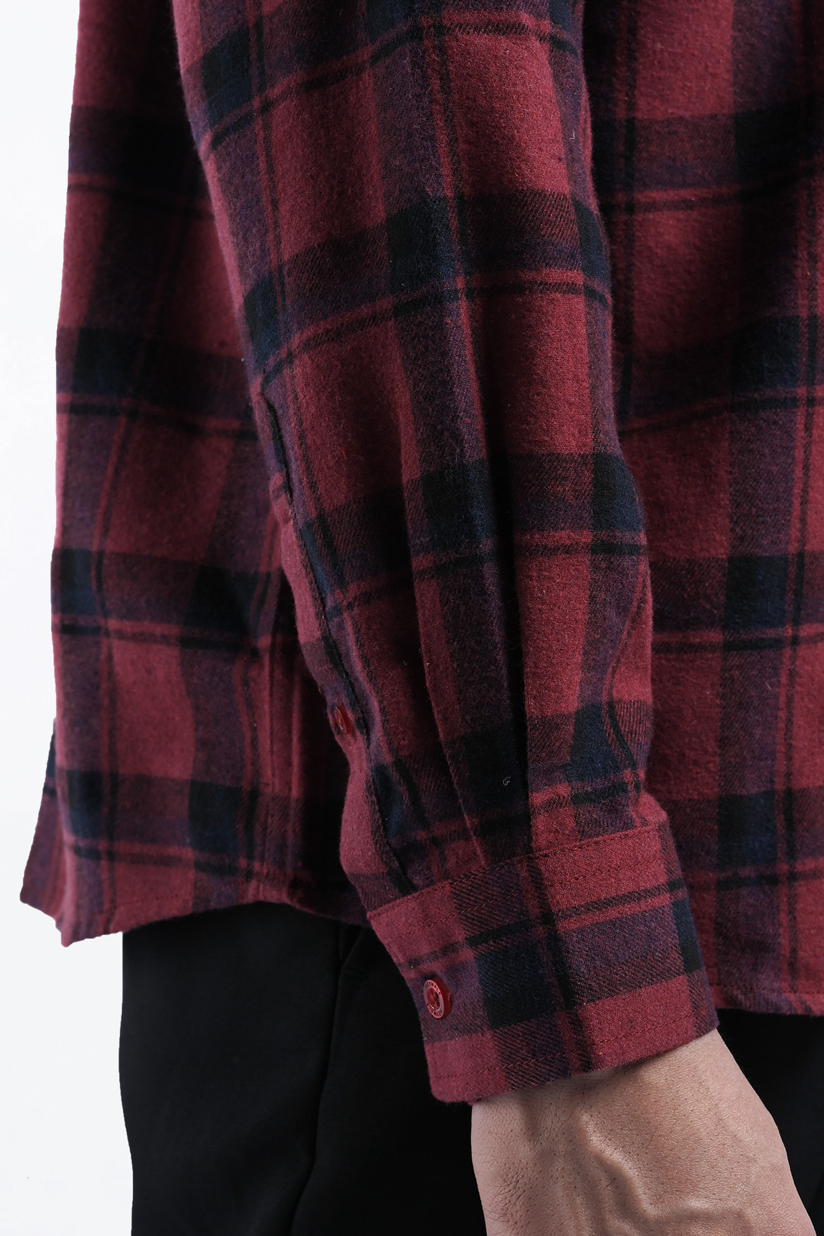 Alven Flannel Shirt Maroon