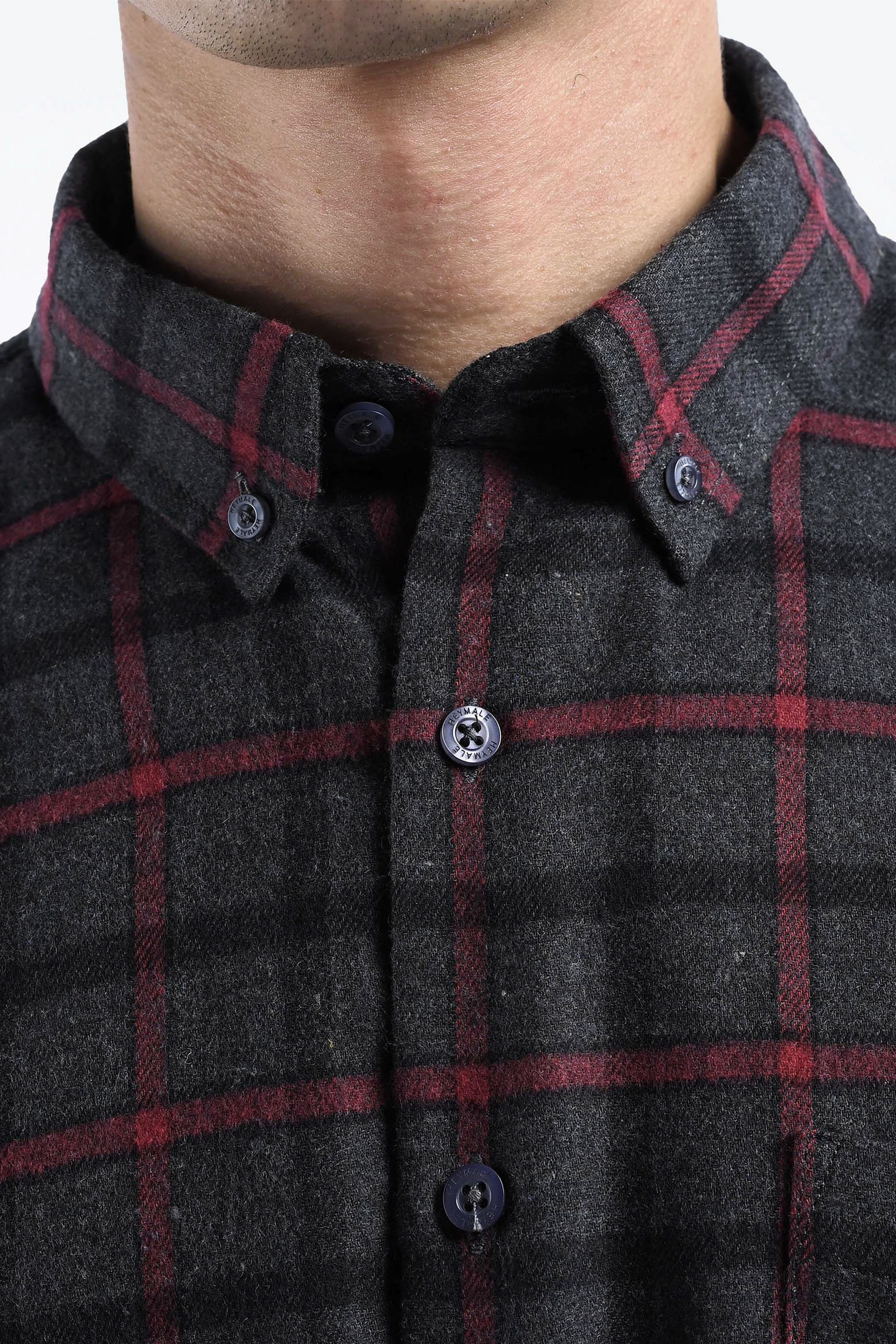 Alven Flannel Shirt Charcoal