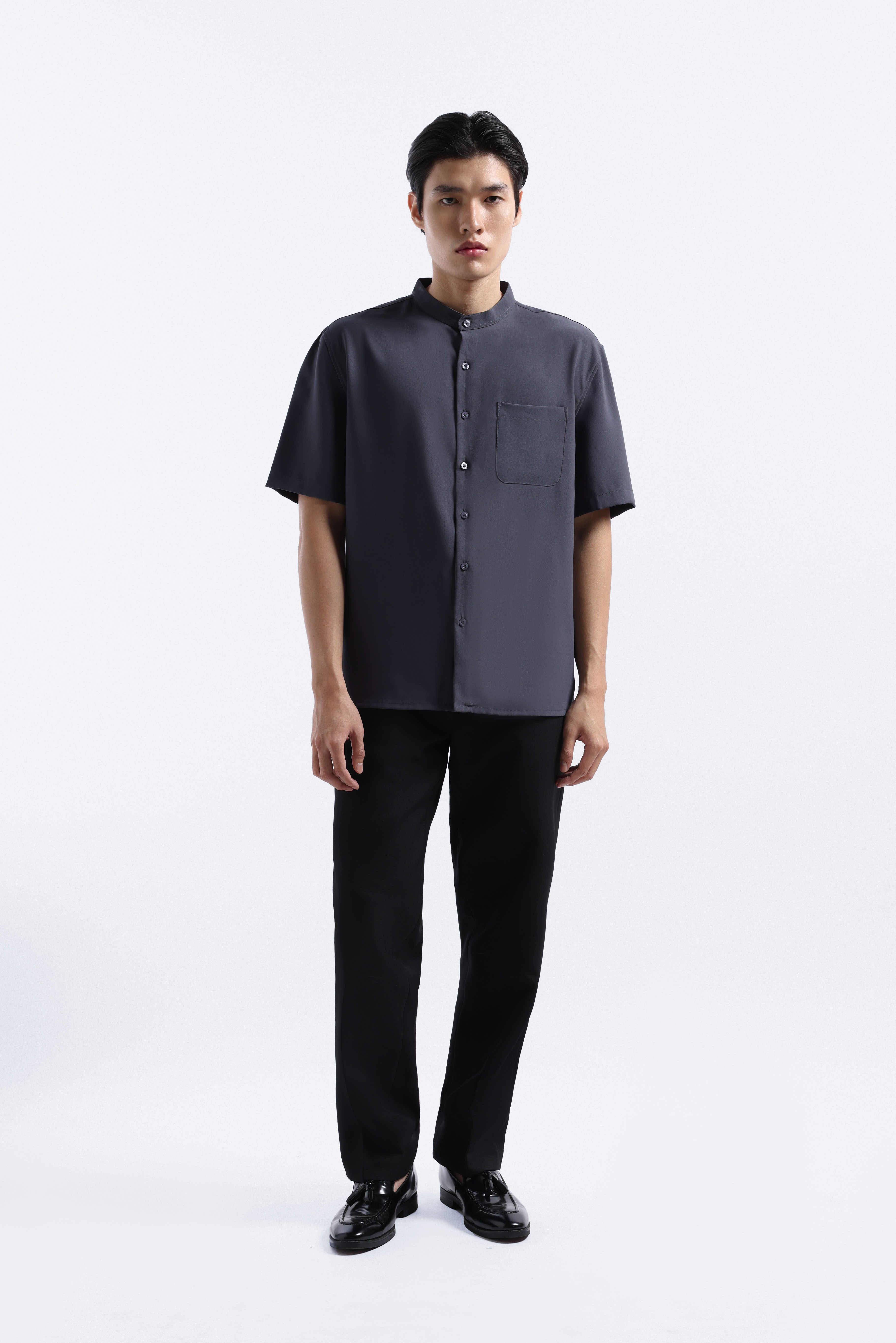 Uvard Shirt Short Sleeve Dark Grey