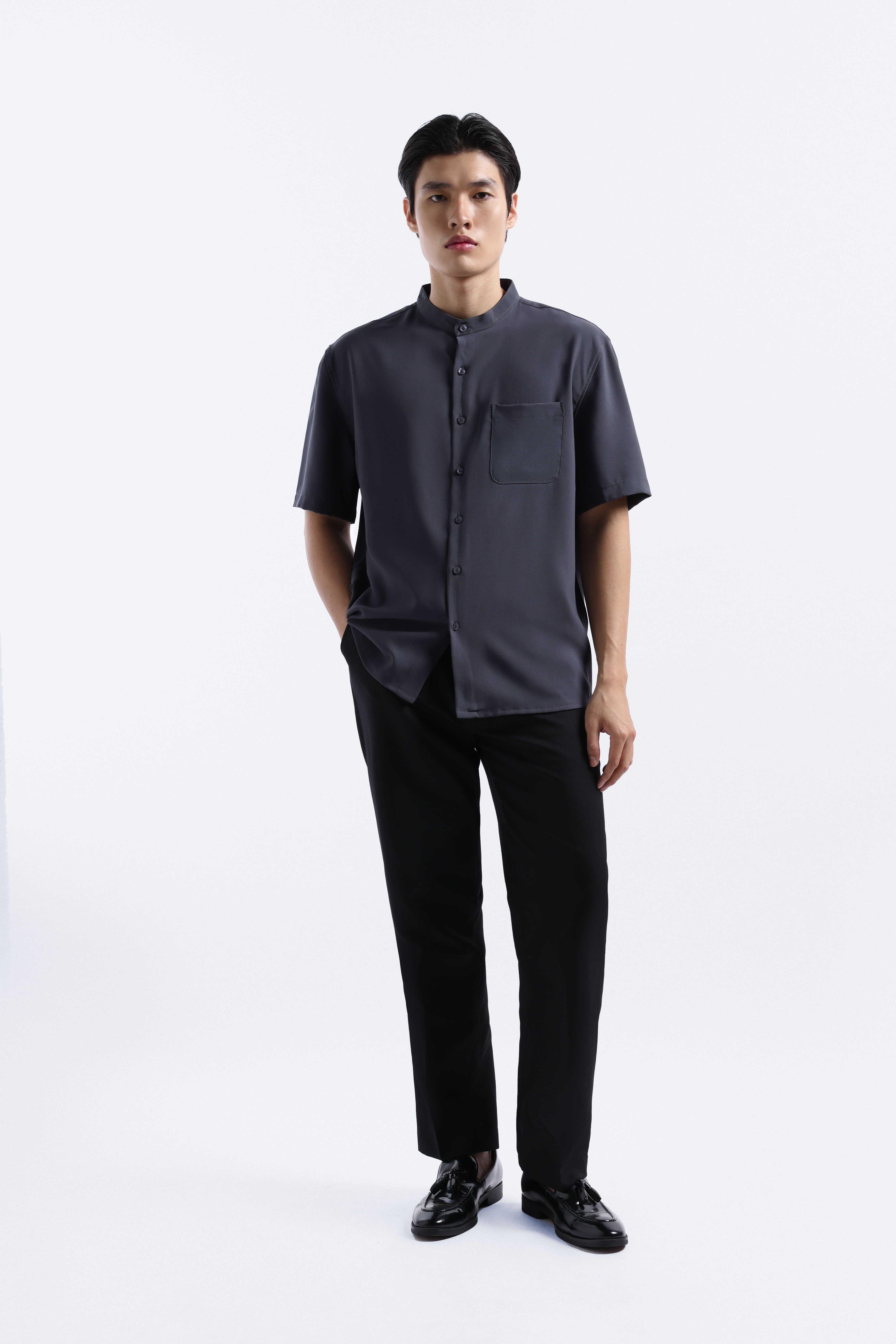 Uvard Shirt Short Sleeve Dark Grey