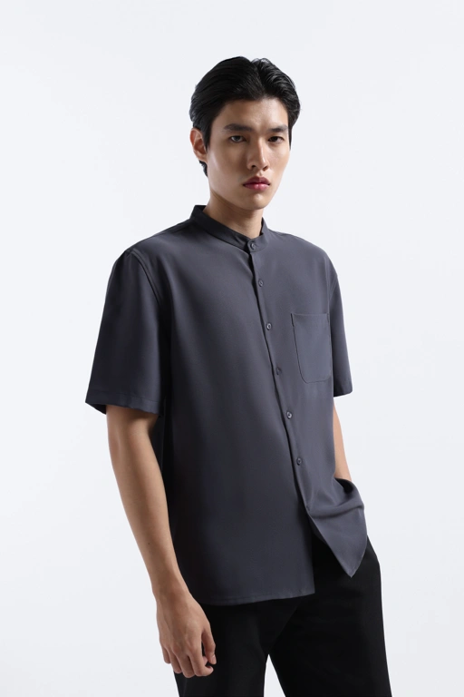 Uvard Shirt Short Sleeve Dark Grey