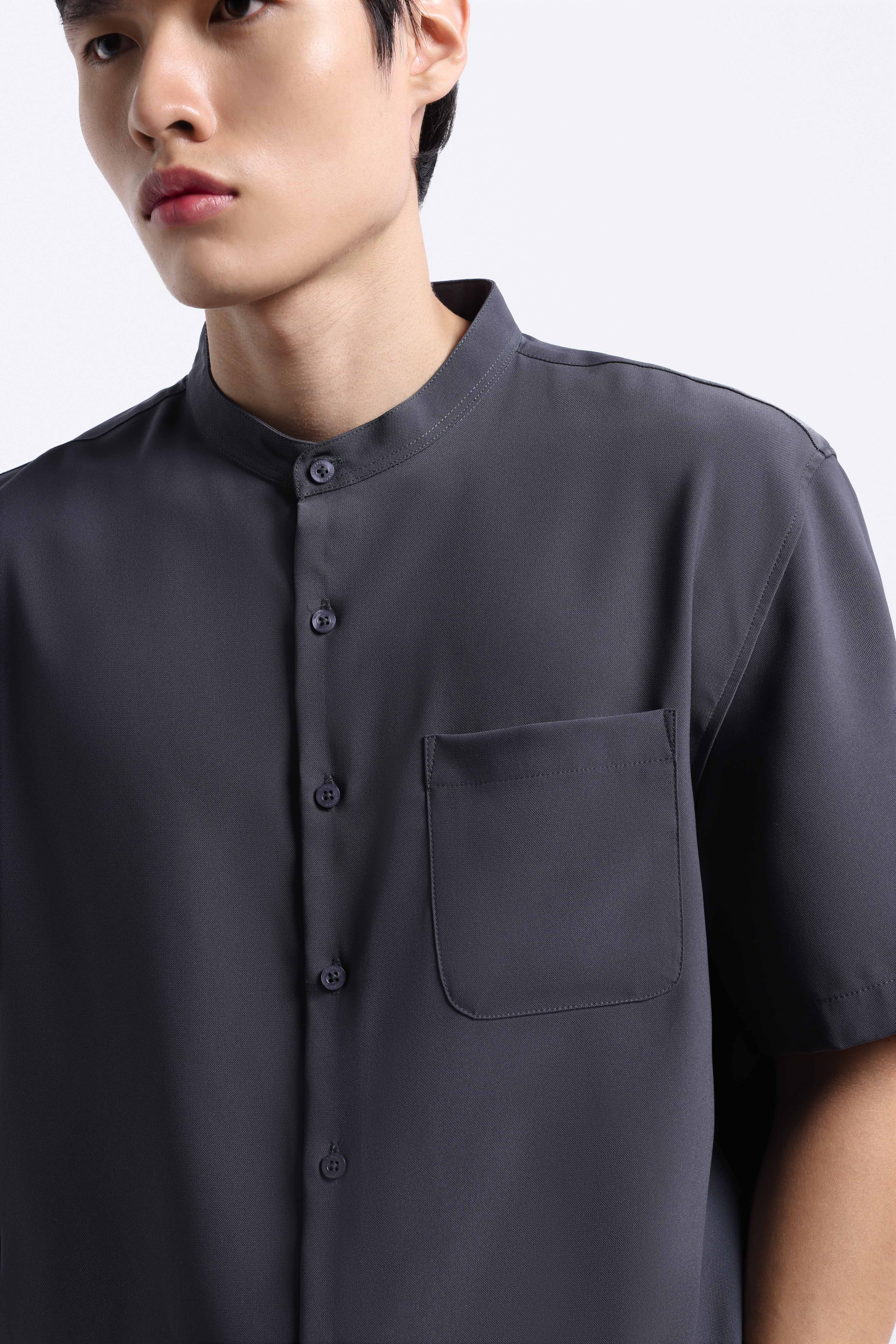 Uvard Shirt Short Sleeve Dark Grey