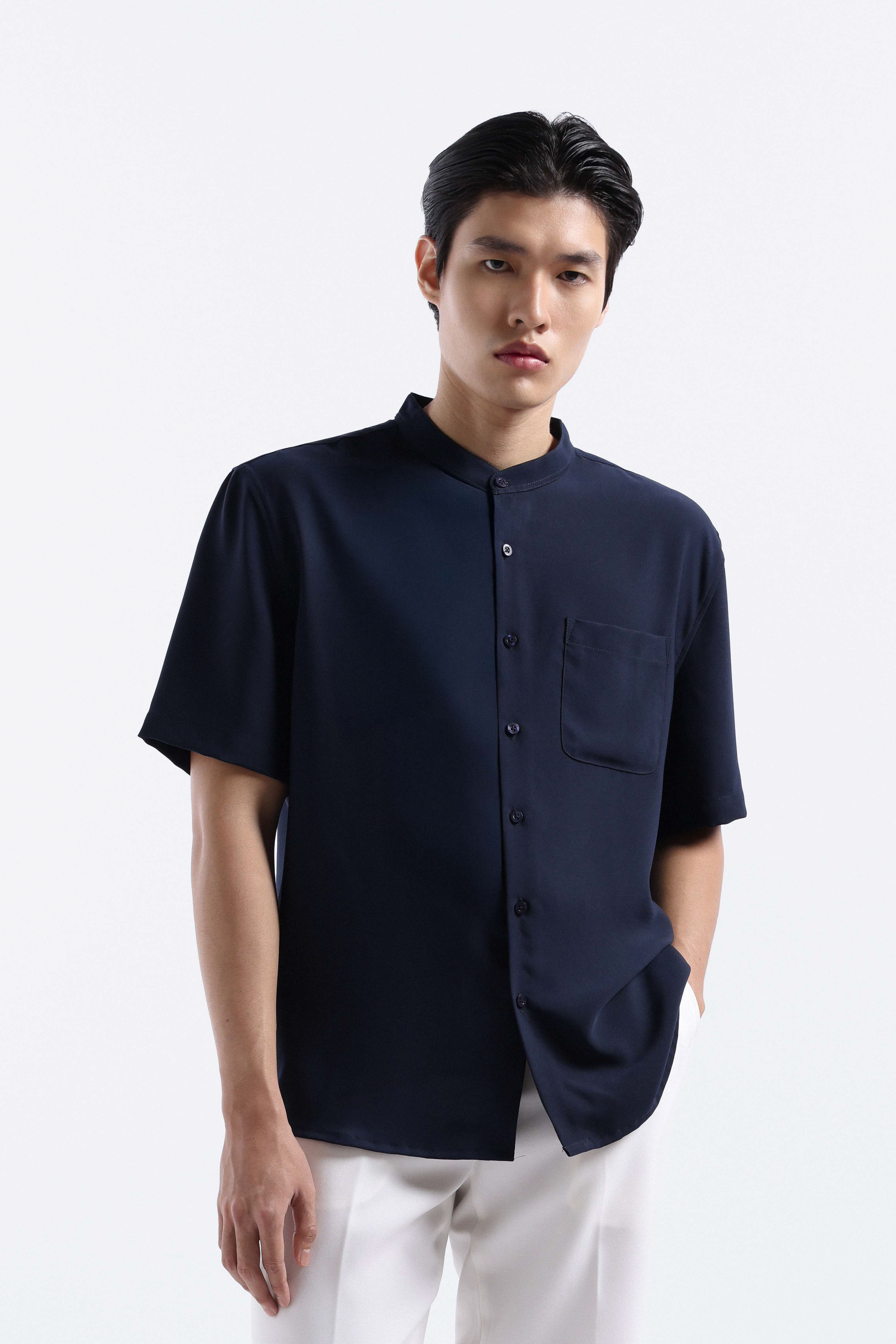 Uvard Shirt Short Sleeve Navy