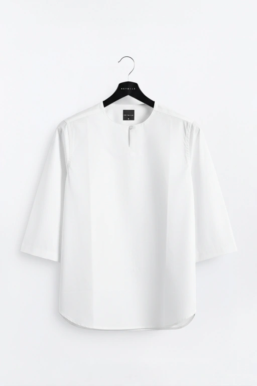 Image of Gazi Clean Collar Shirt White