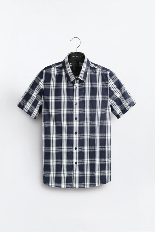 Squary Short Sleeve Shirt Navy