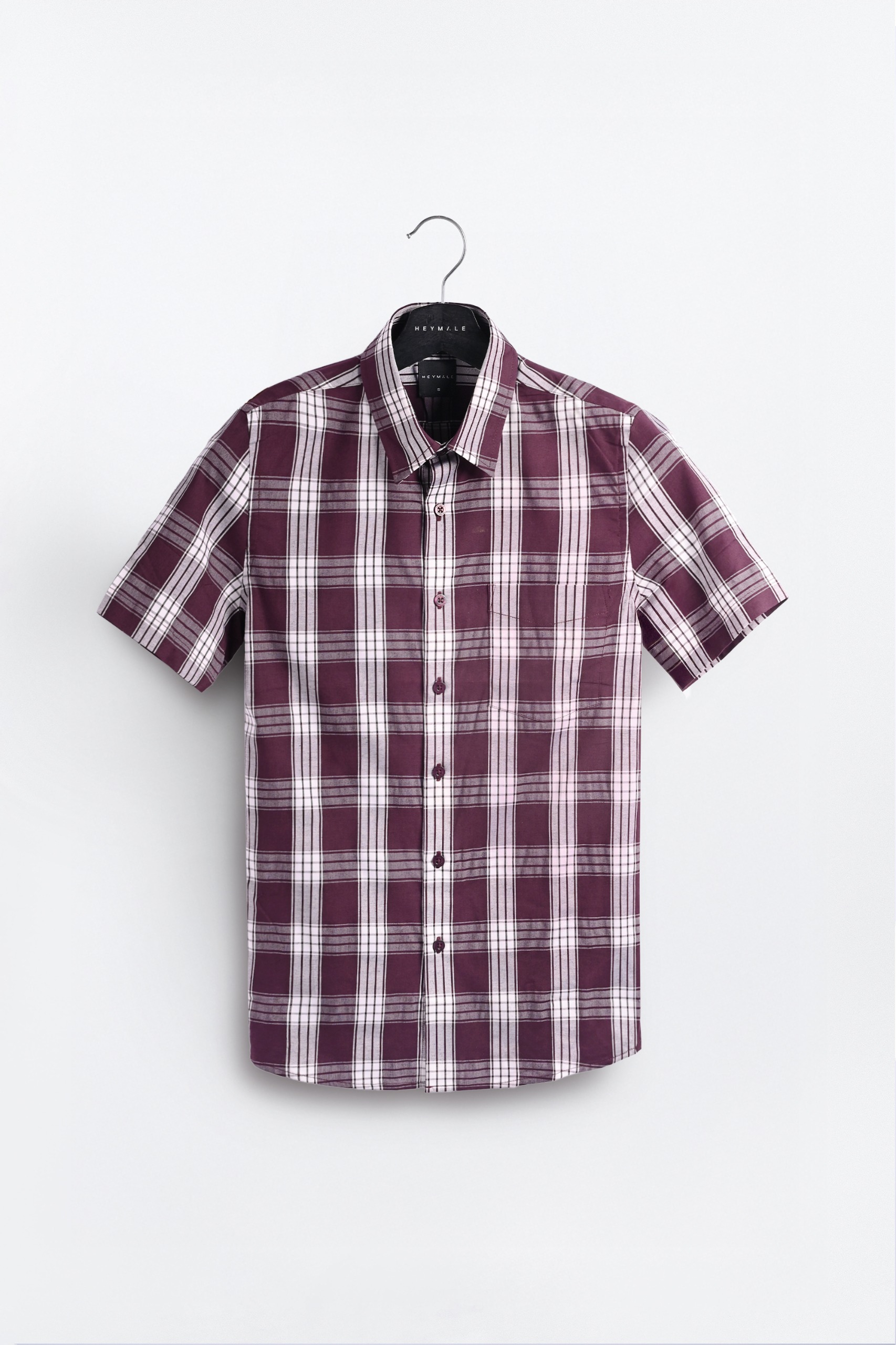 Squary Short Sleeve Shirt Maroon