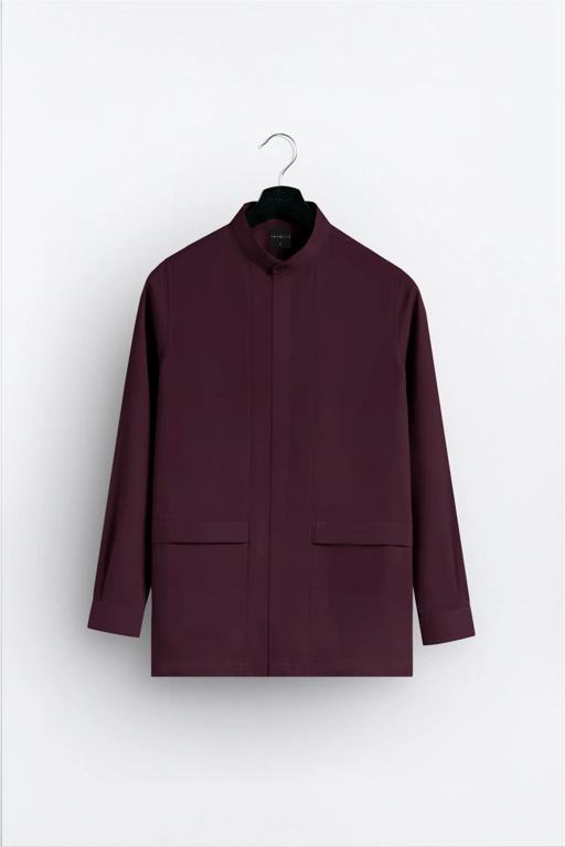 Image of Ammar Double Flange Shirt Maroon