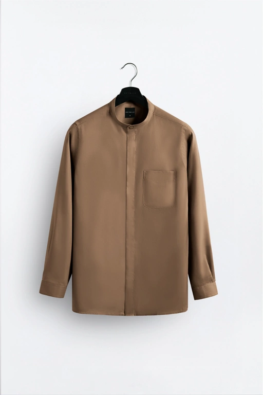 Image of Uzma Long Sleeve Shirt Choco