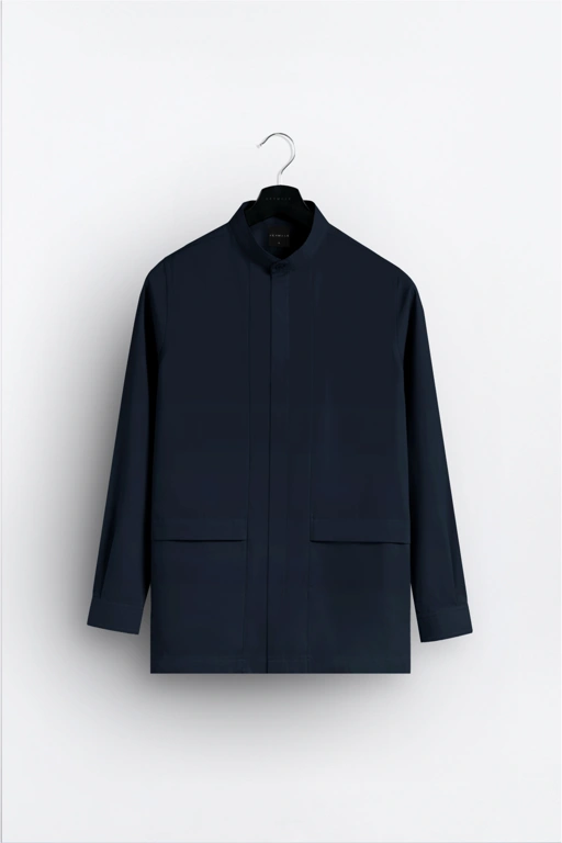 Image of Ammar Double Flange Shirt Dark Blue