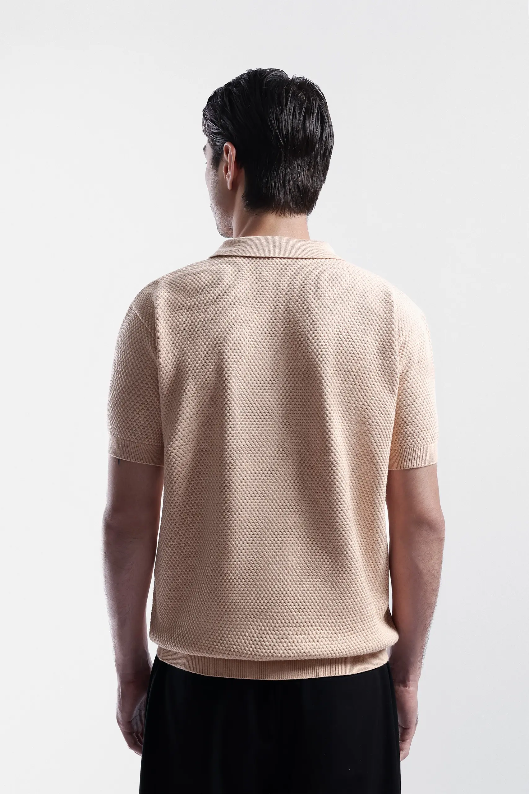 Danzell Polo Knit Textured Beige