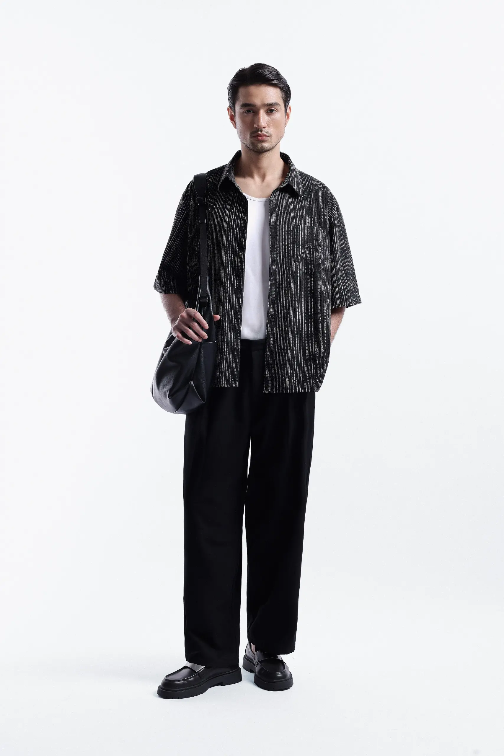 Vorlen Boxy Shirt Black