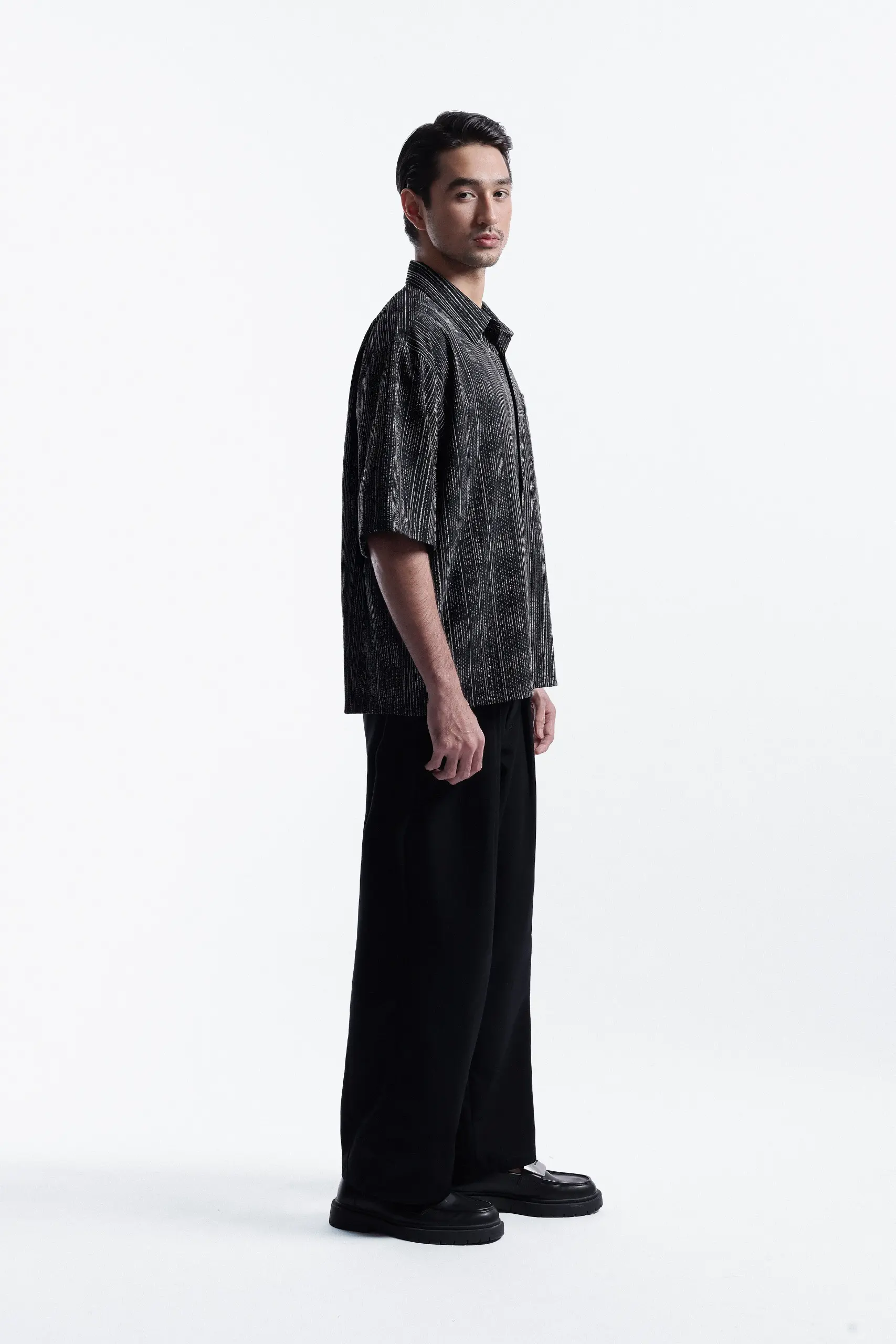 Vorlen Boxy Shirt Black