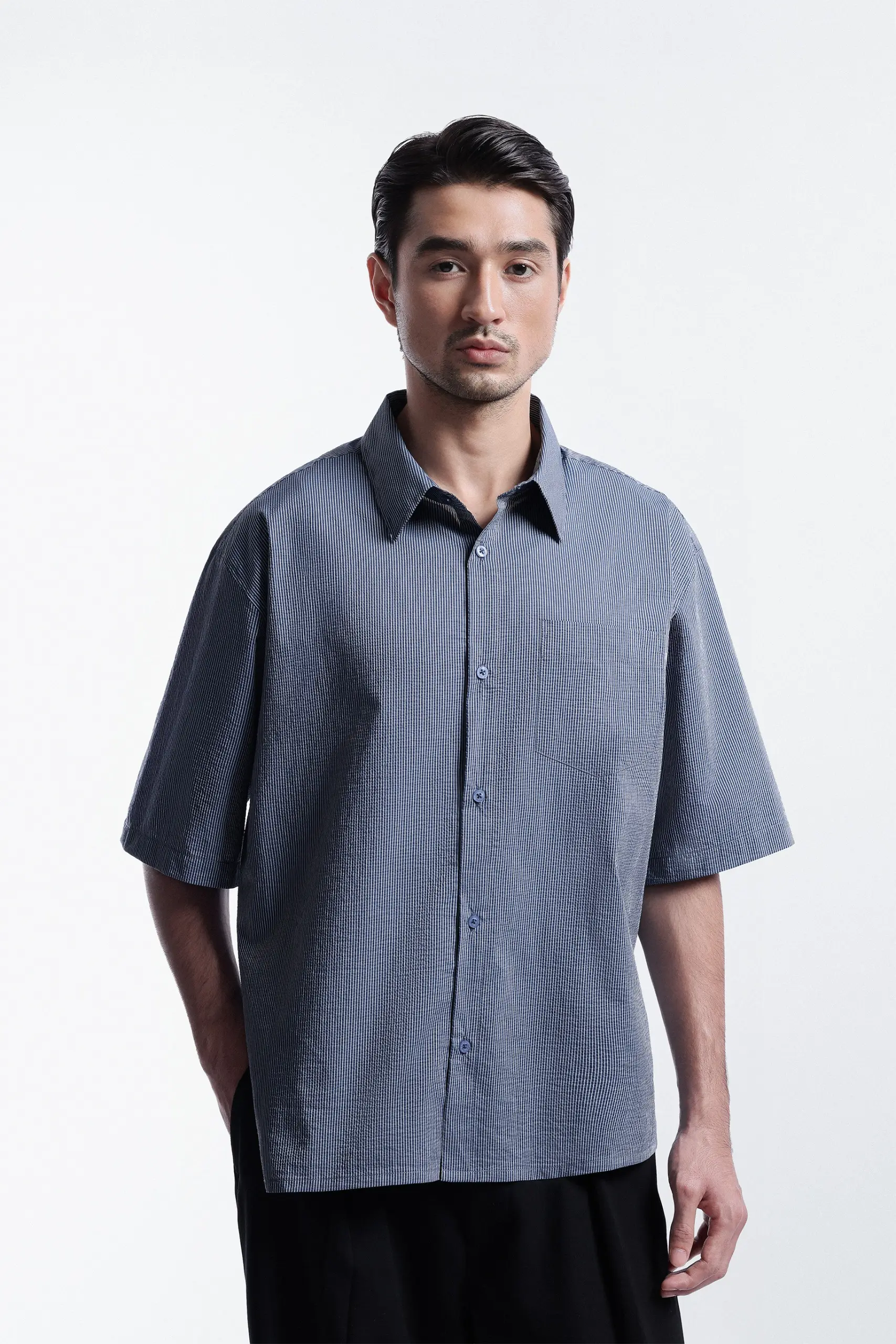 Corven Boxy Shirt Navy
