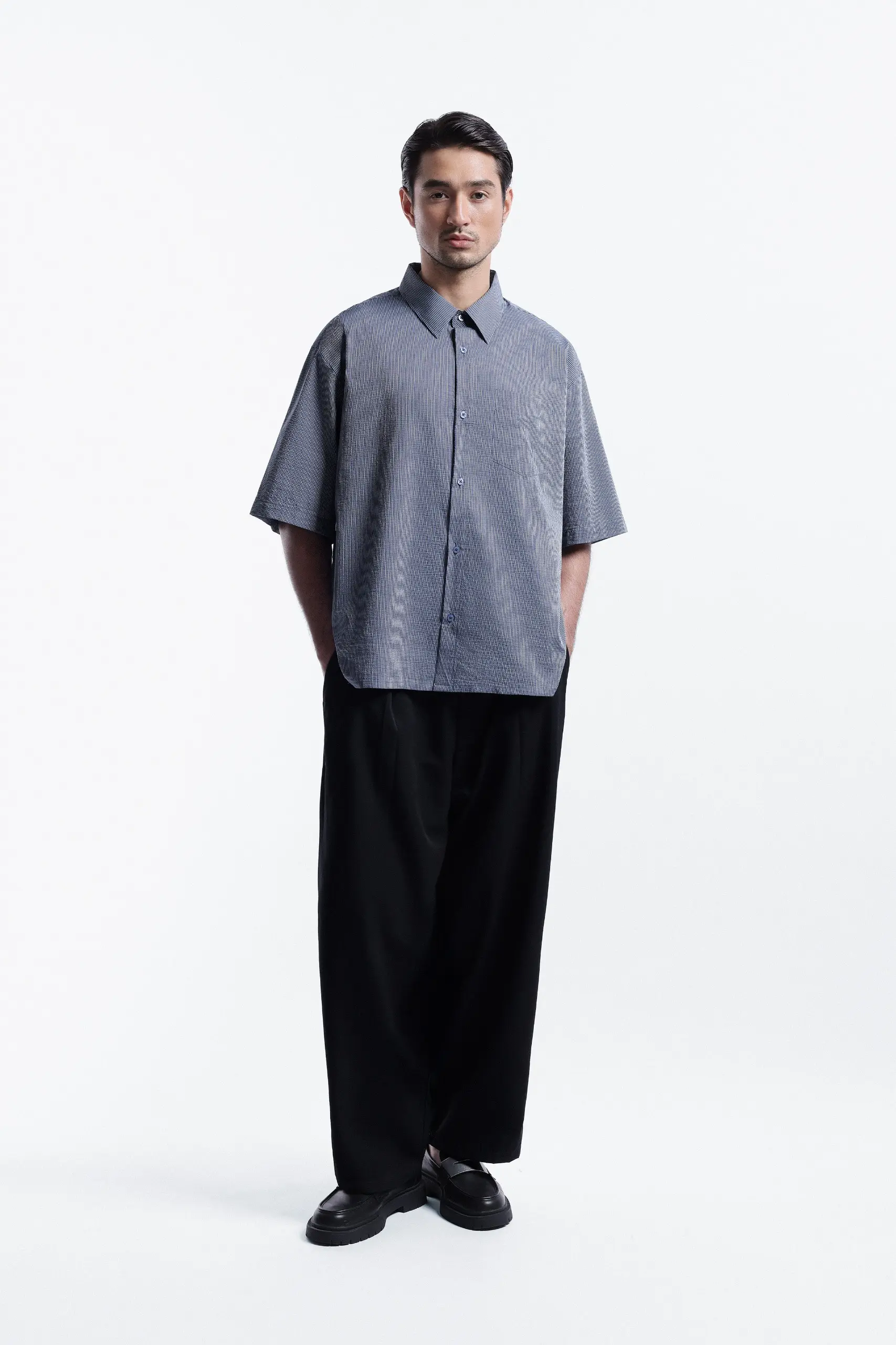 Corven Boxy Shirt Navy