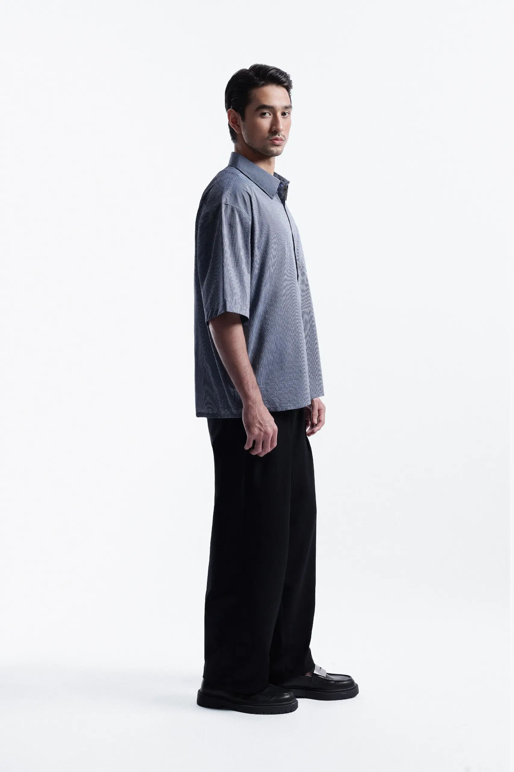 Corven Boxy Shirt Navy