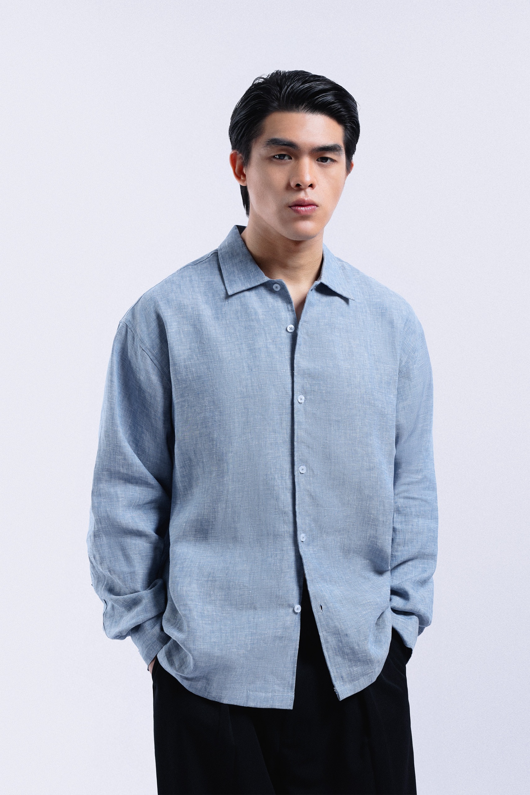 Rivaire Linen Shirt Blue