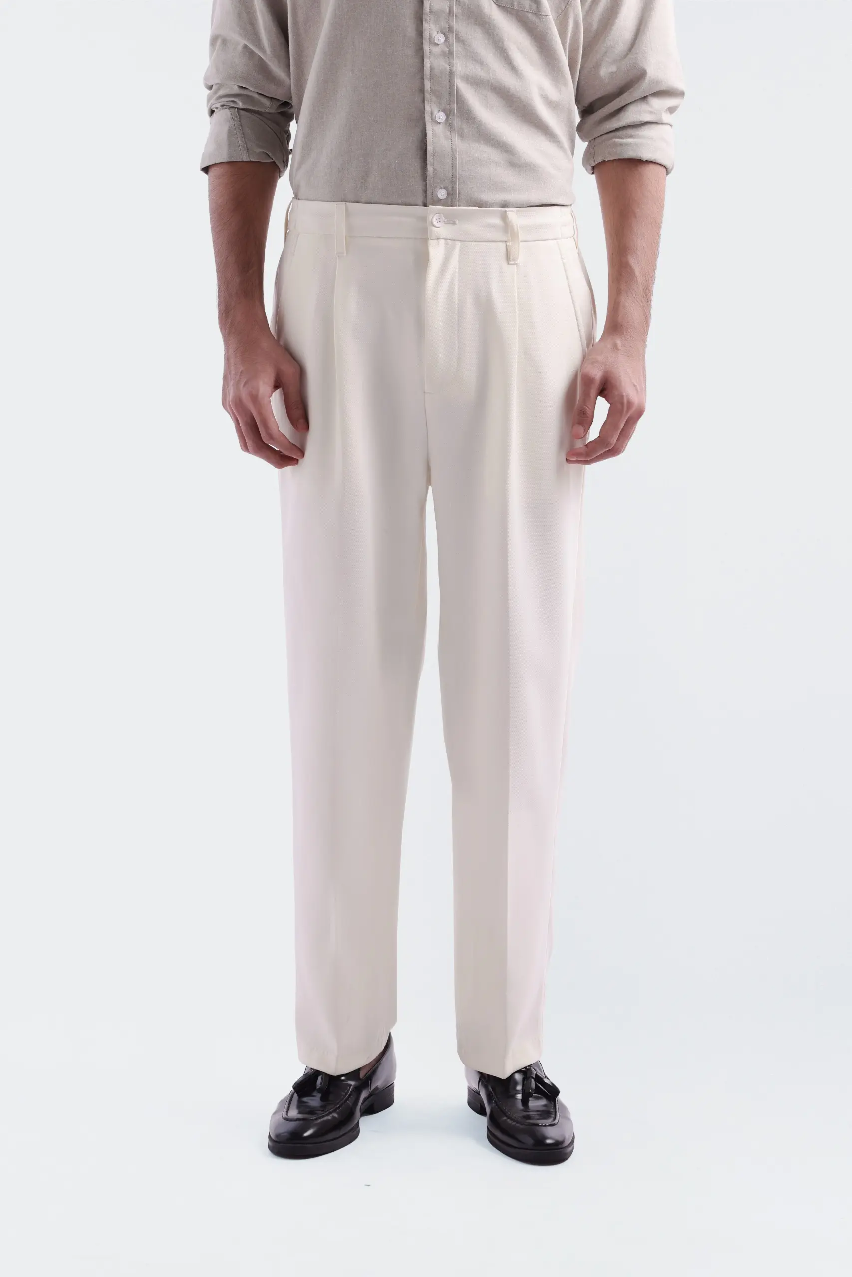 Stylem Relaxed Pants Off White