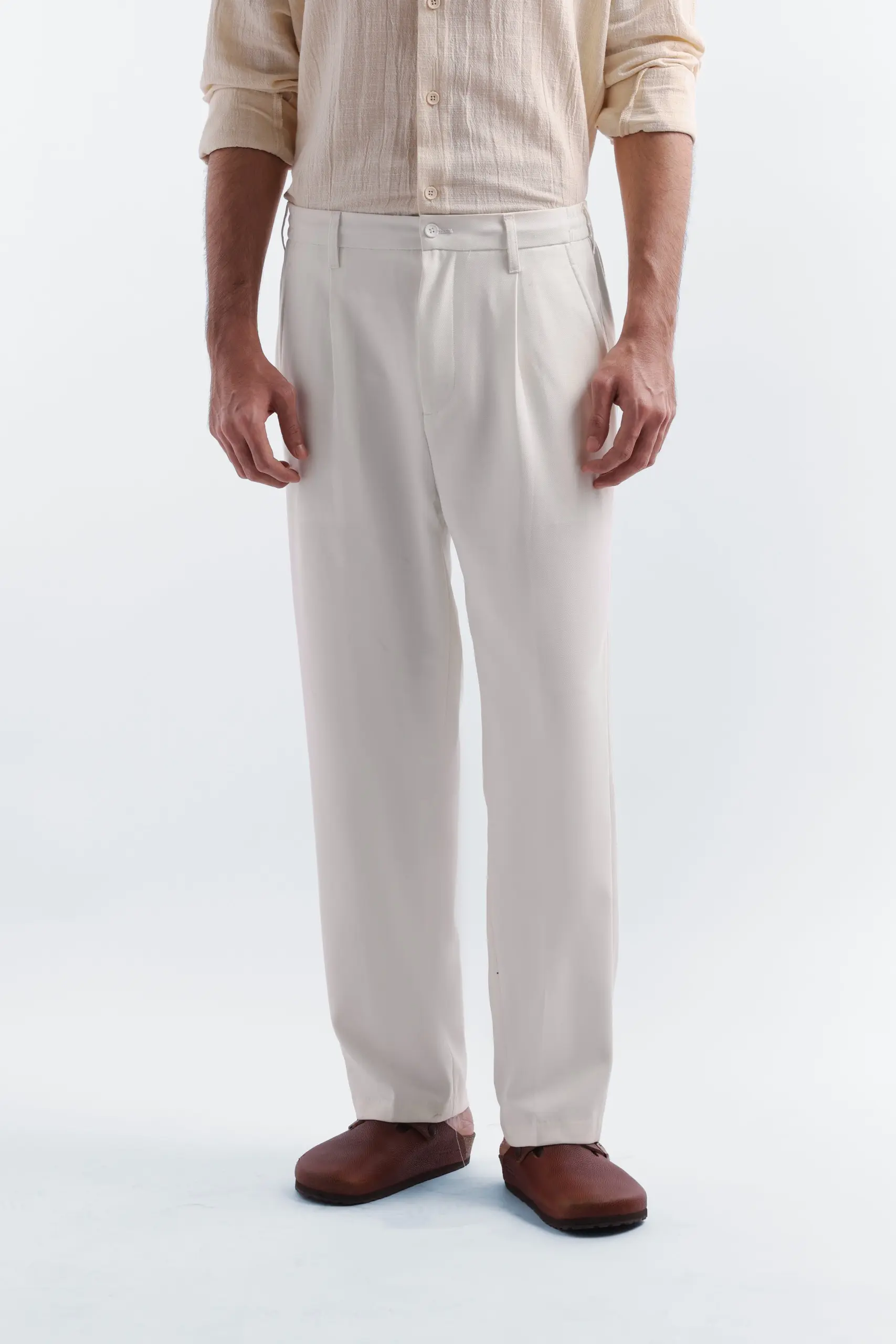 Stylem Relaxed Pants Off White