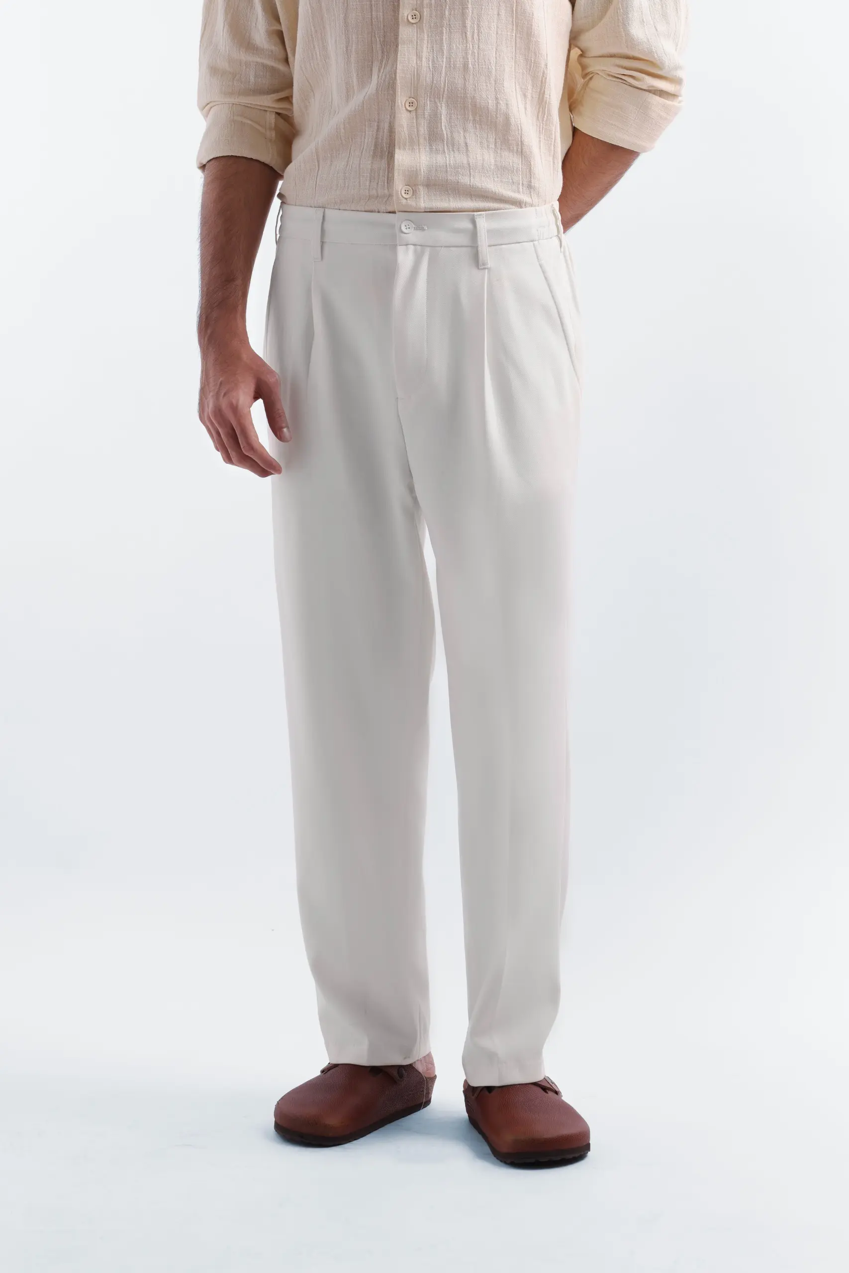 Stylem Relaxed Pants Off White