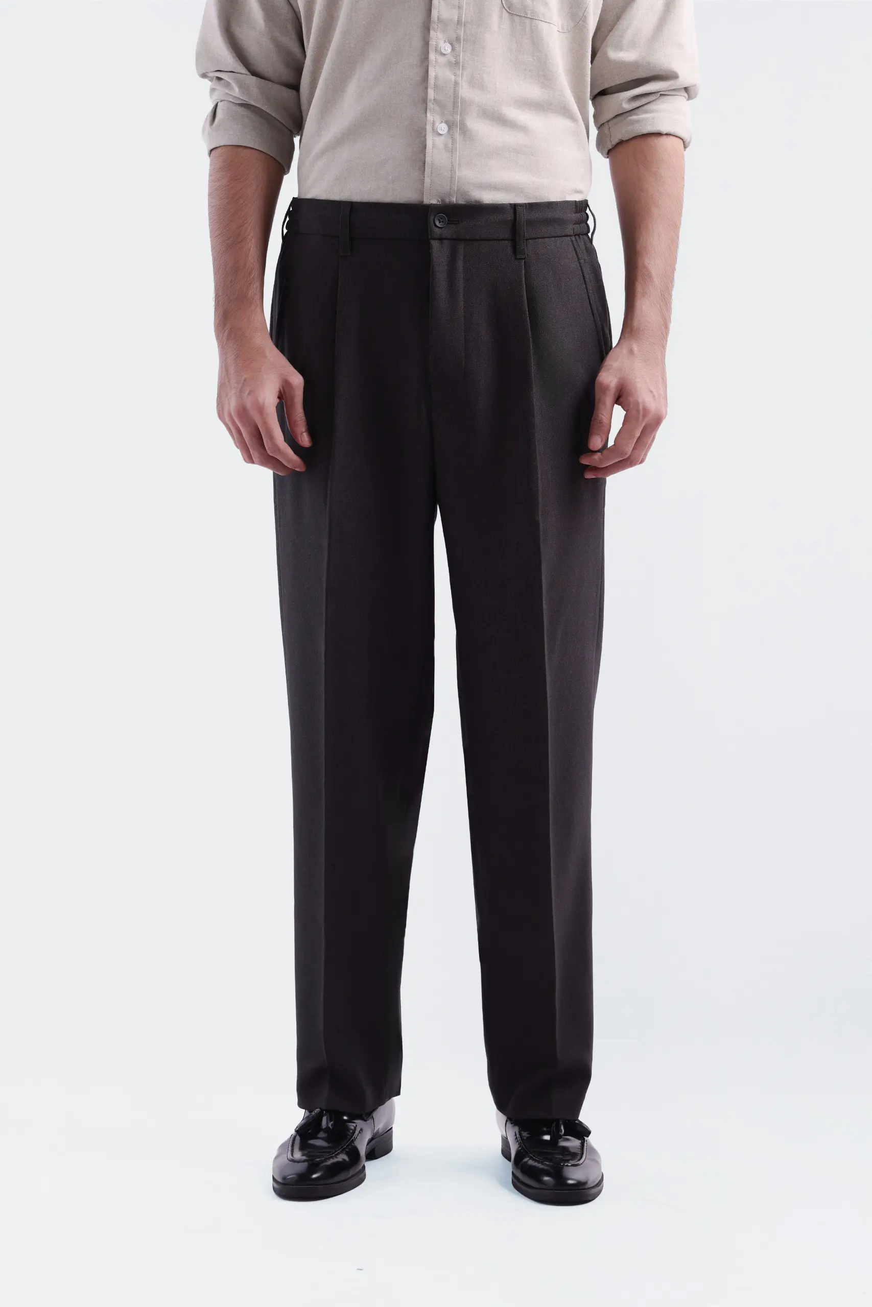 Stylem Relaxed Pants Dark Grey