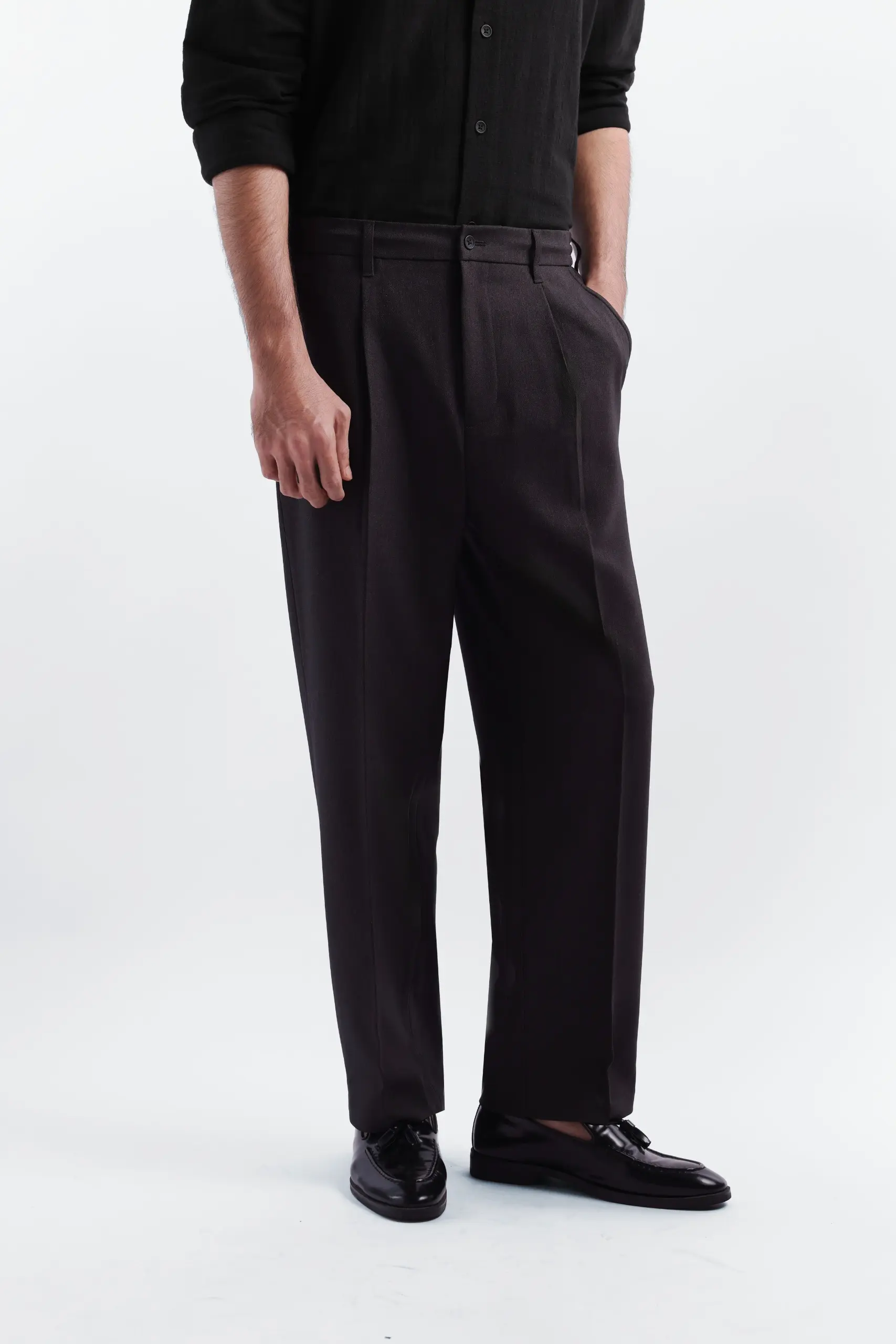 Stylem Relaxed Pants Dark Grey