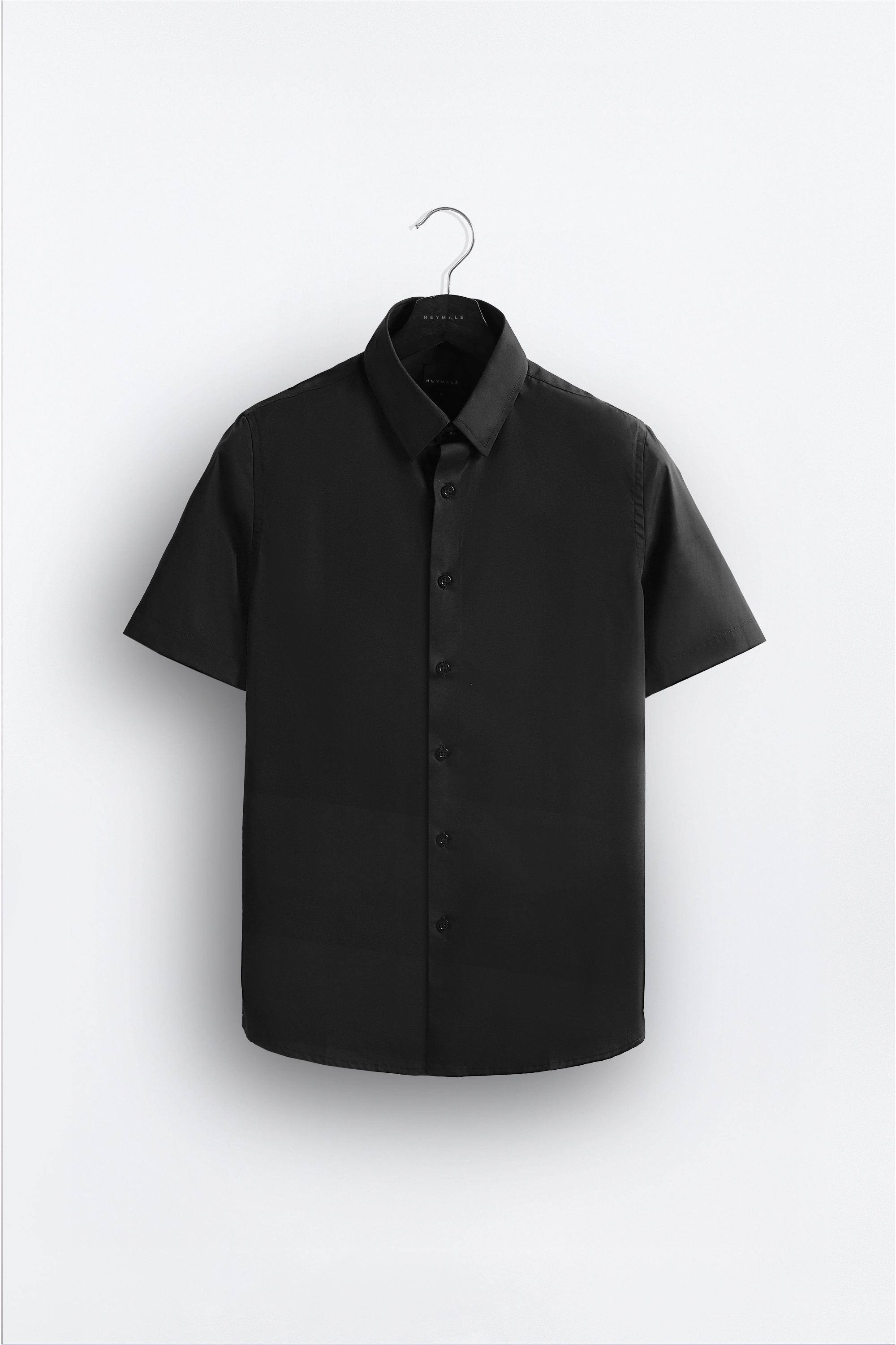 Elgant Short Sleeve Shirt Clean Look Black