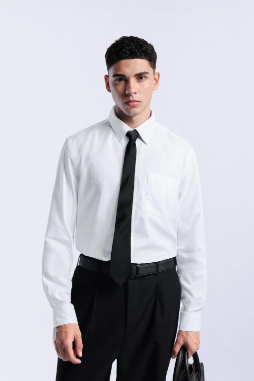 Image of Absolute Slim Shirt Long Sleeve White