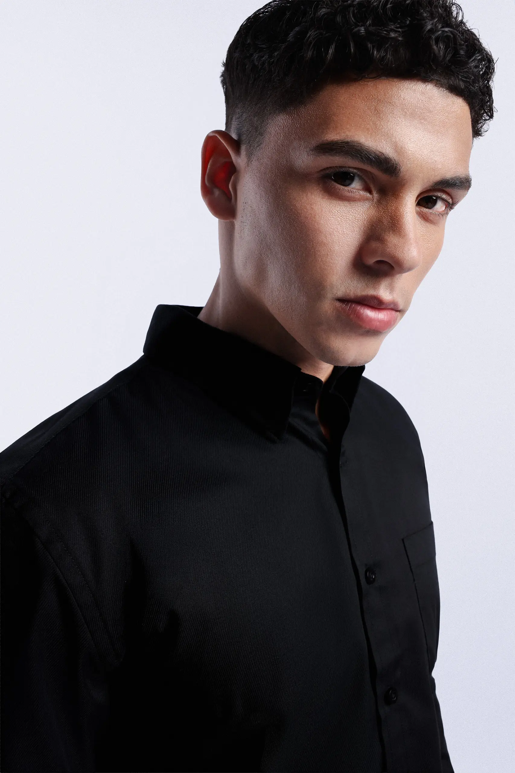 Absolute Slim Shirt Long Sleeve Black