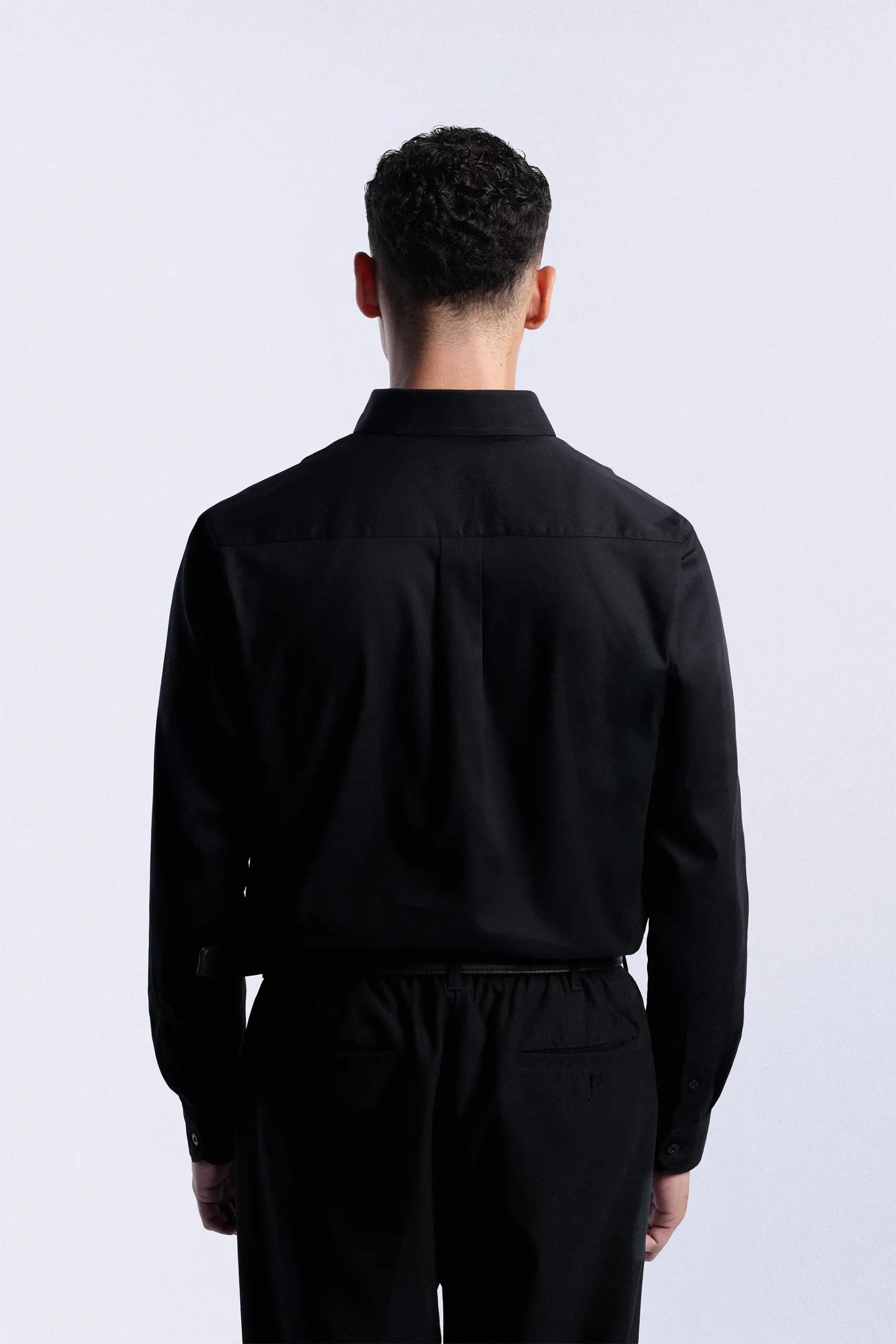 Absolute Slim Shirt Long Sleeve Black