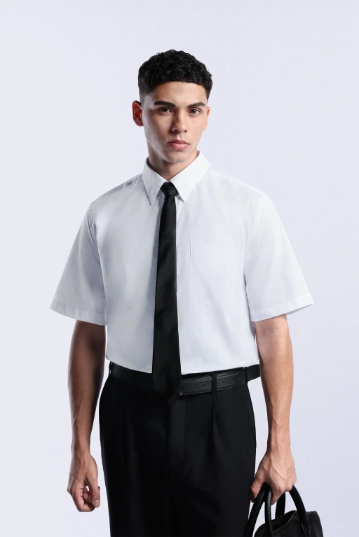 Image of Absolute Slim Shirt Short Sleeve White
