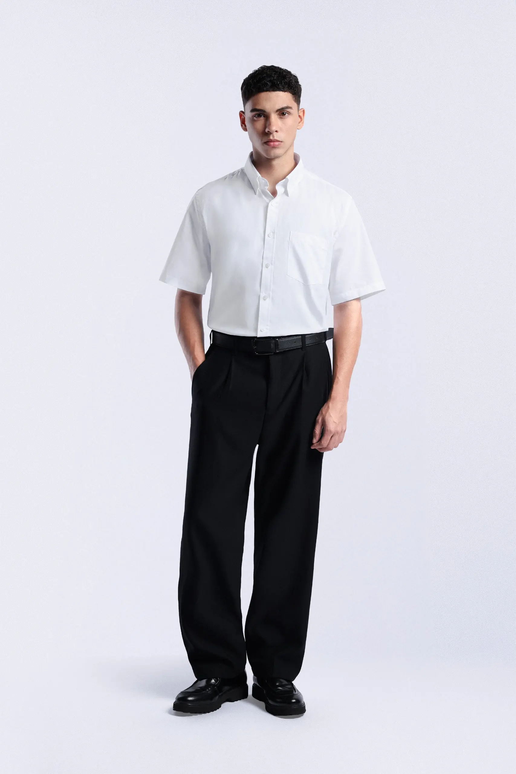 Absolute Slim Shirt Short Sleeve White