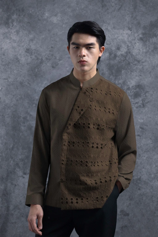 Image of Kemeja Beskap Manggala Lengan Panjang Pala