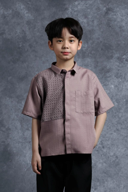 Image of Kemeja Anak Elok Brokat Kusuma