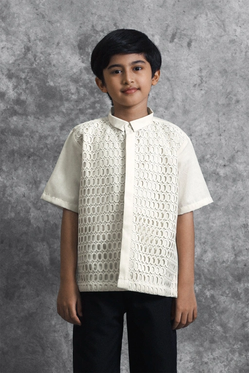 Image of Kemeja Anak Brukat Renjana Binar