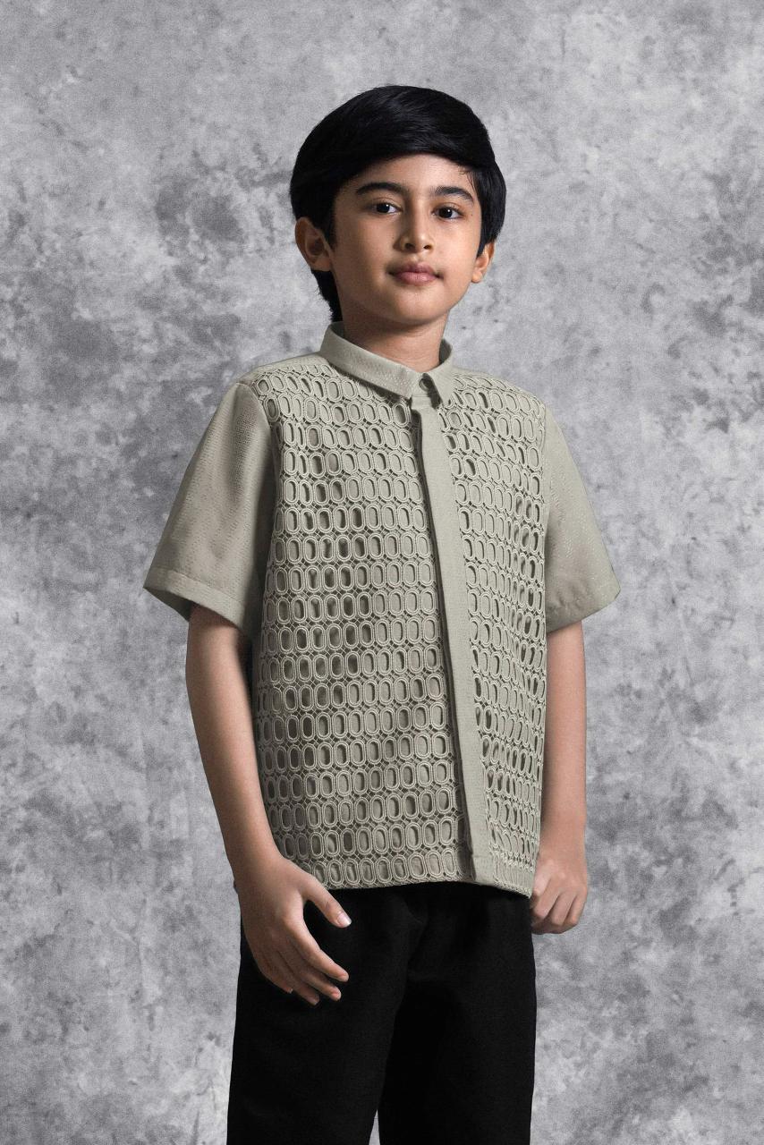 Kemeja Anak Brukat Renjana Tenun