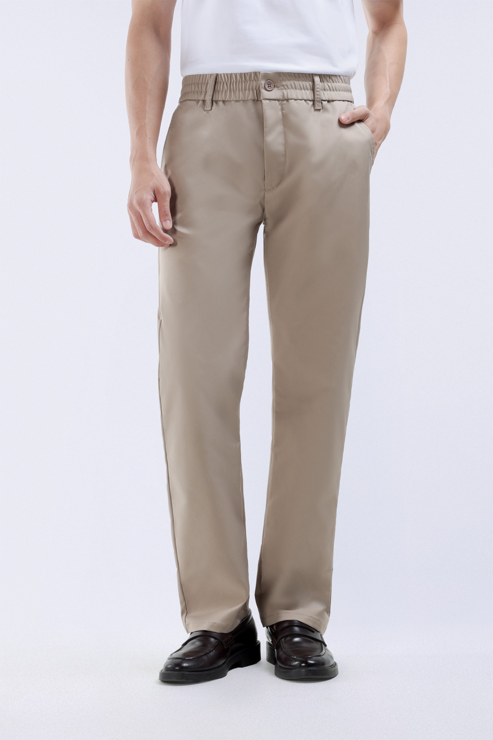 Flexi Casual Regular Pants Khaki