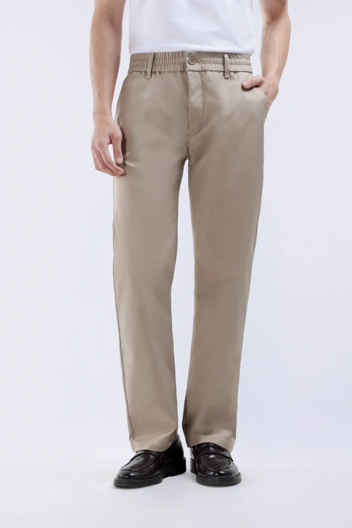 Image of Flexi Casual Regular Pants Khaki