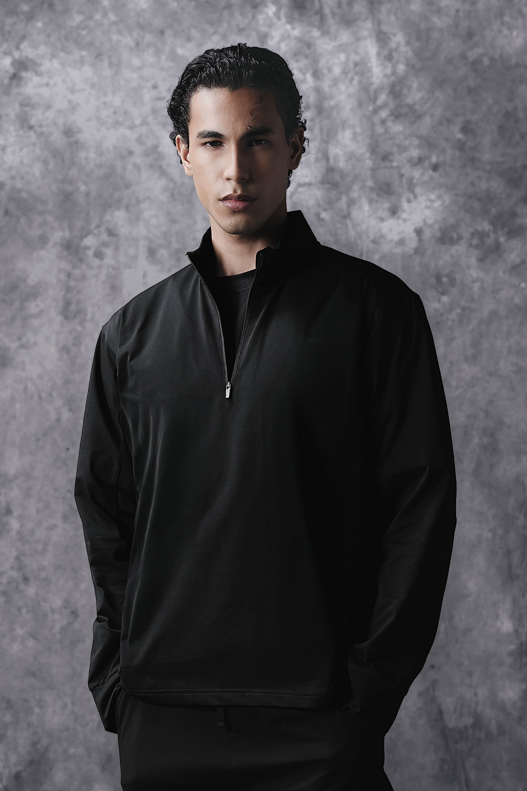 Activemor Halfzip Tee Black