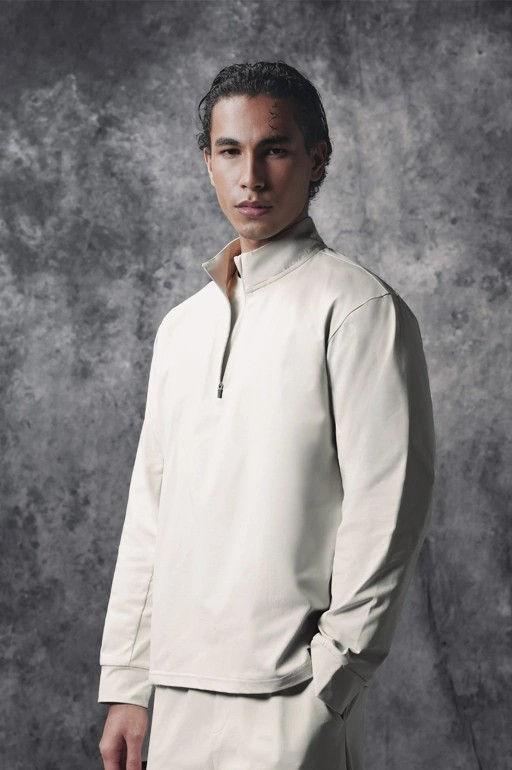 Image of Activemor Halfzip Tee Cream