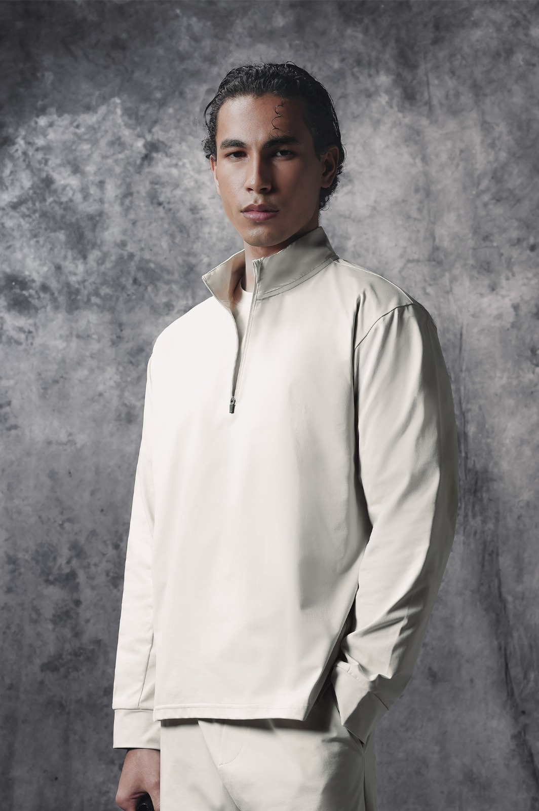 Activemor Halfzip Tee Cream