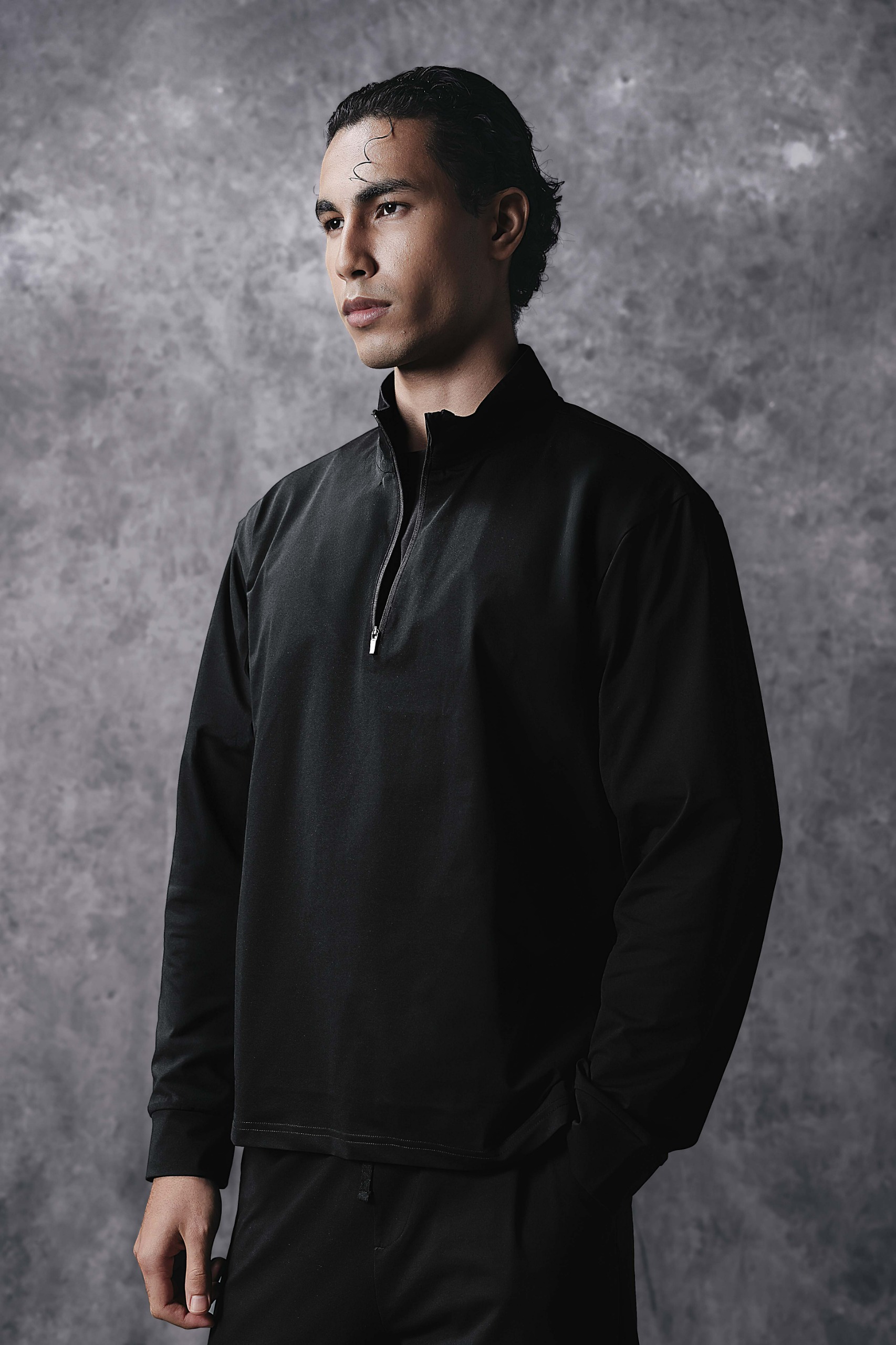 Activemor Halfzip Tee Black