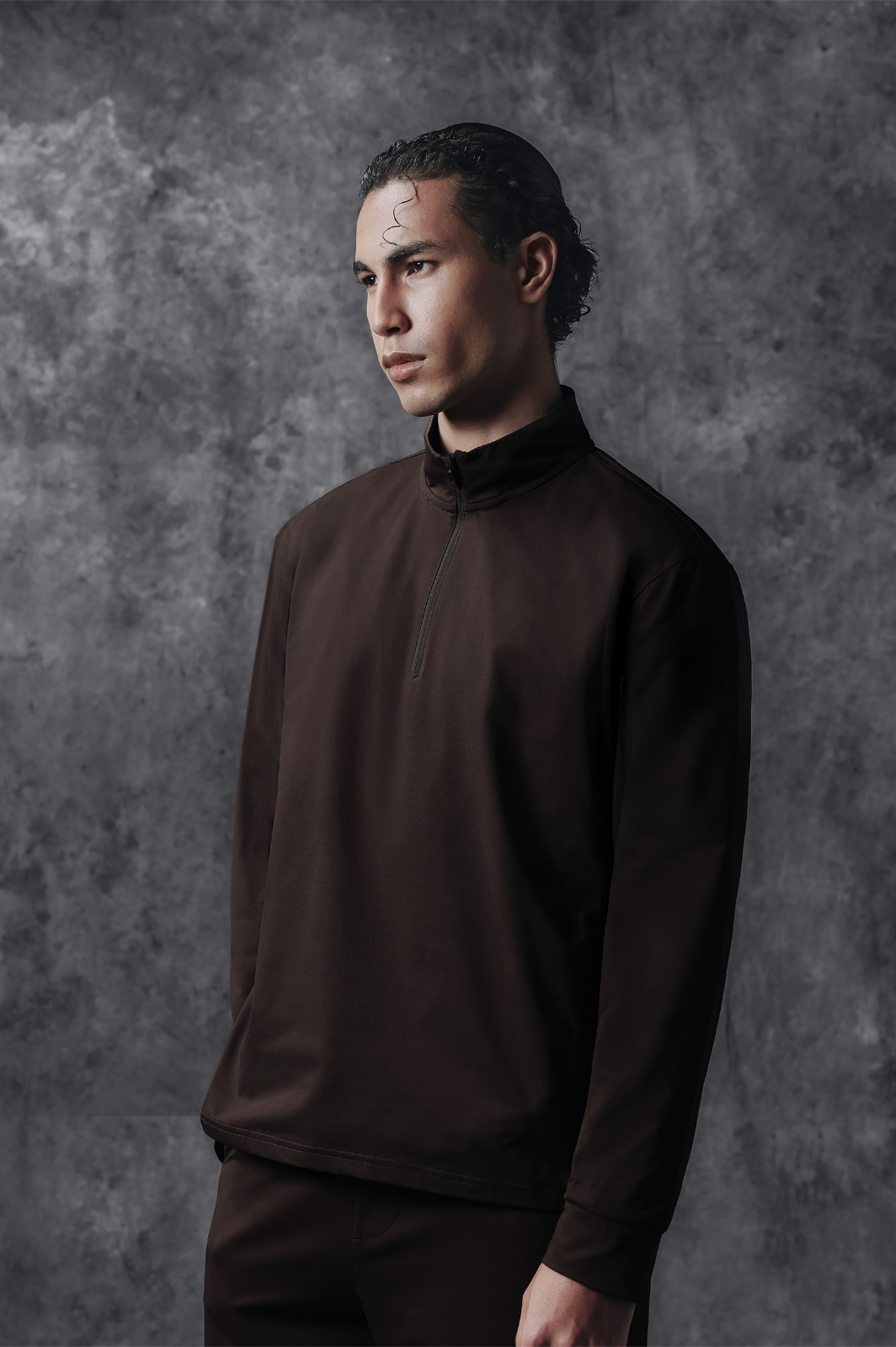 Activemor Halfzip Tee Dark Brown