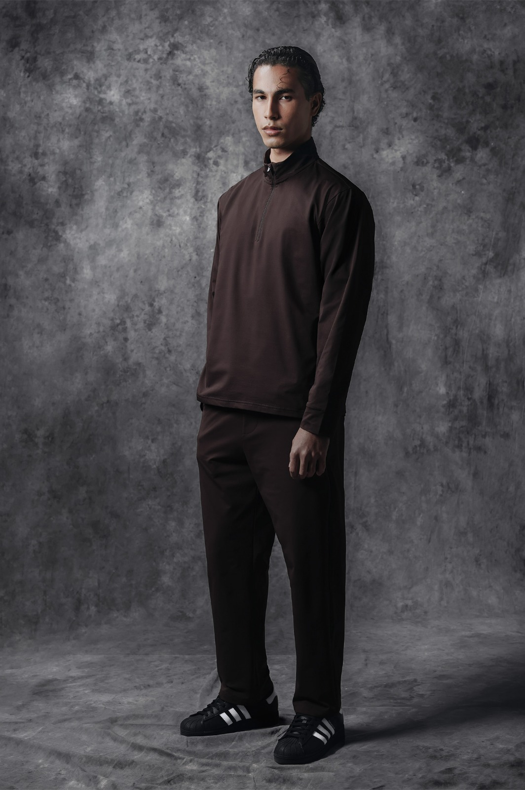 Activemor Halfzip Tee Dark Brown