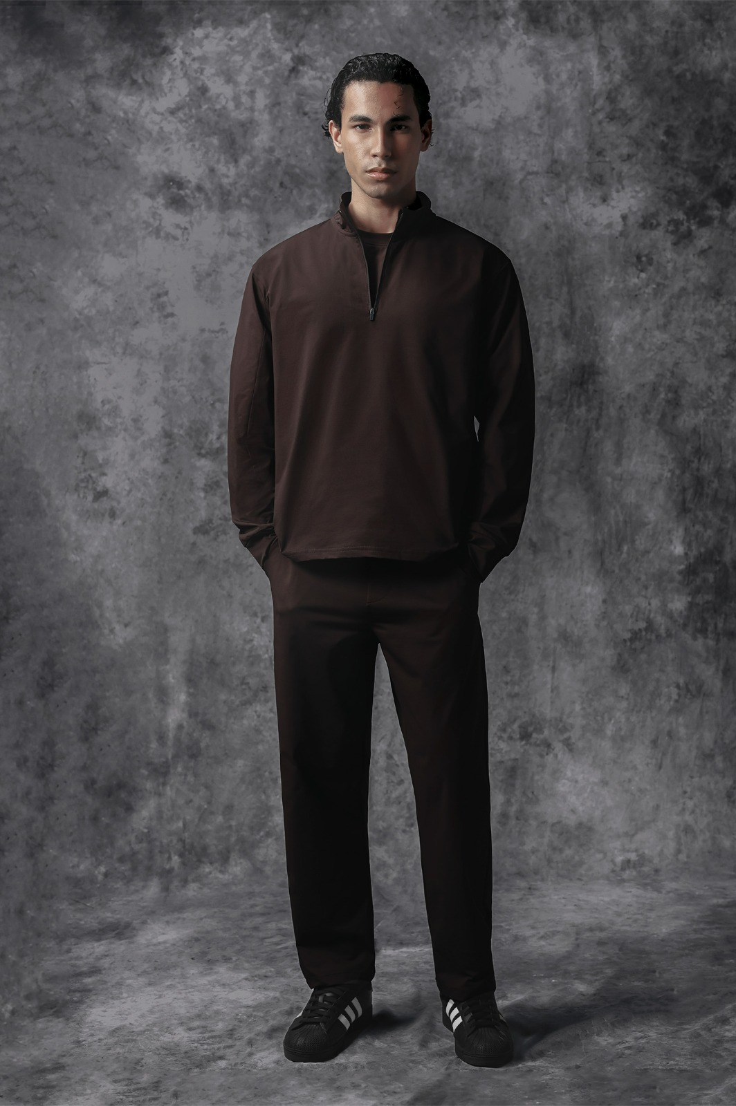 Activemor Halfzip Tee Dark Brown