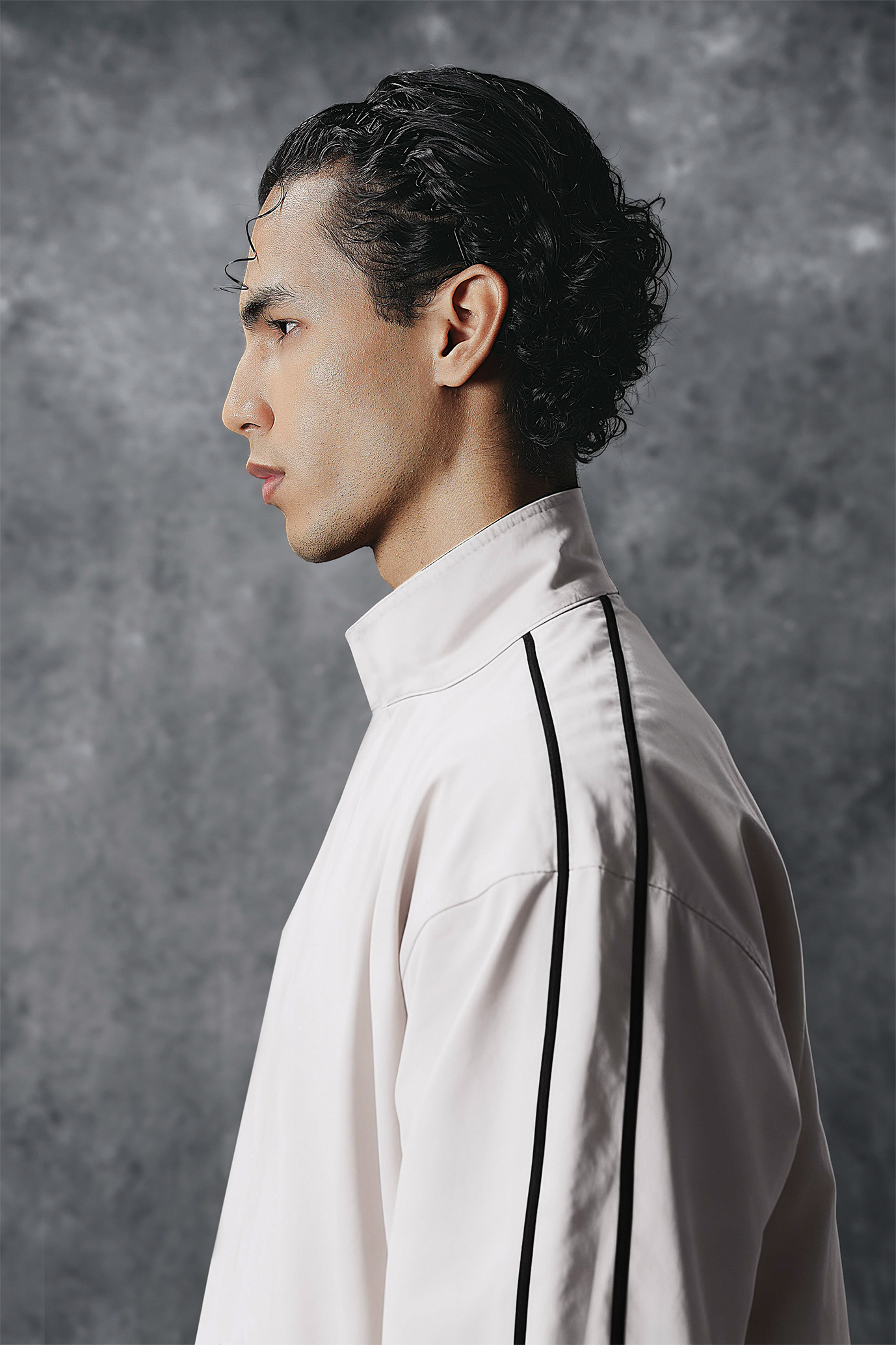 Activemor Stripe Jacket Cream-Black
