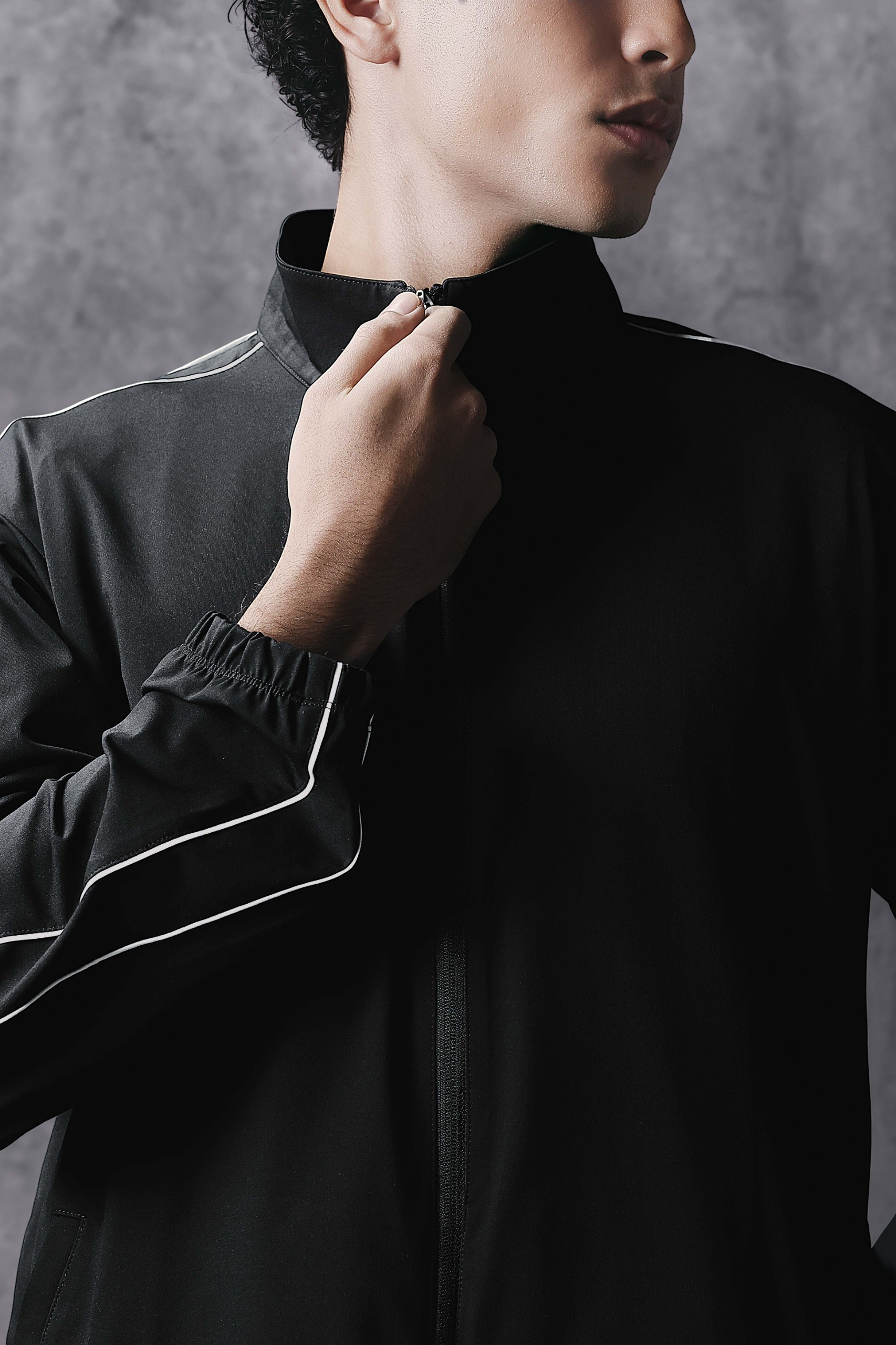 Activemor Stripe Jacket Black-White