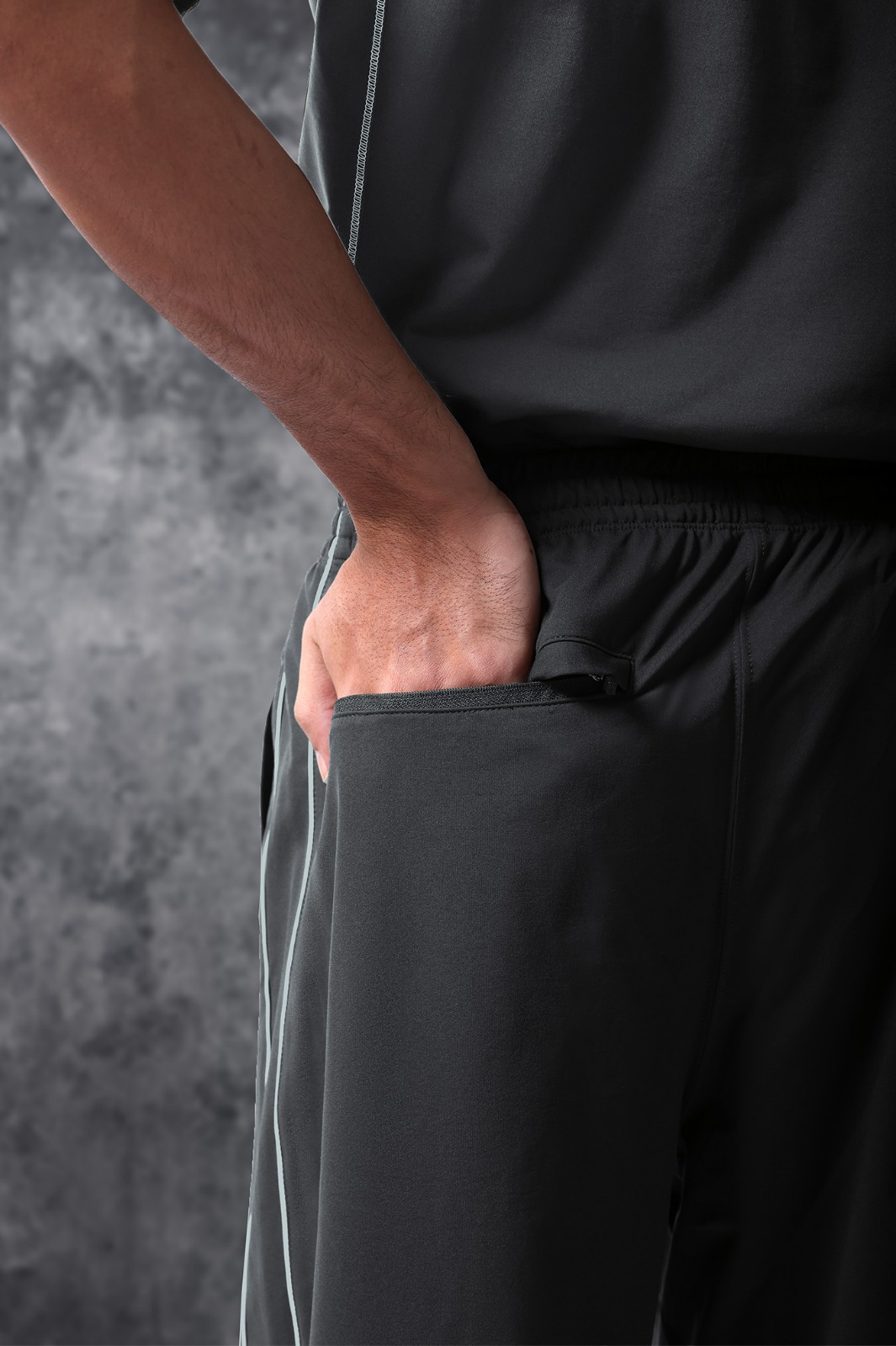 Activemor Stripe Pants Dark Grey-White