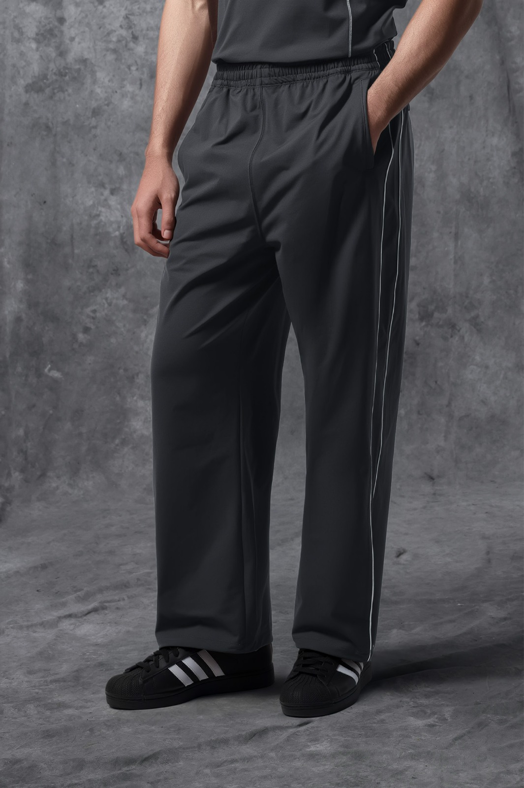 Activemor Stripe Pants Dark Grey-White